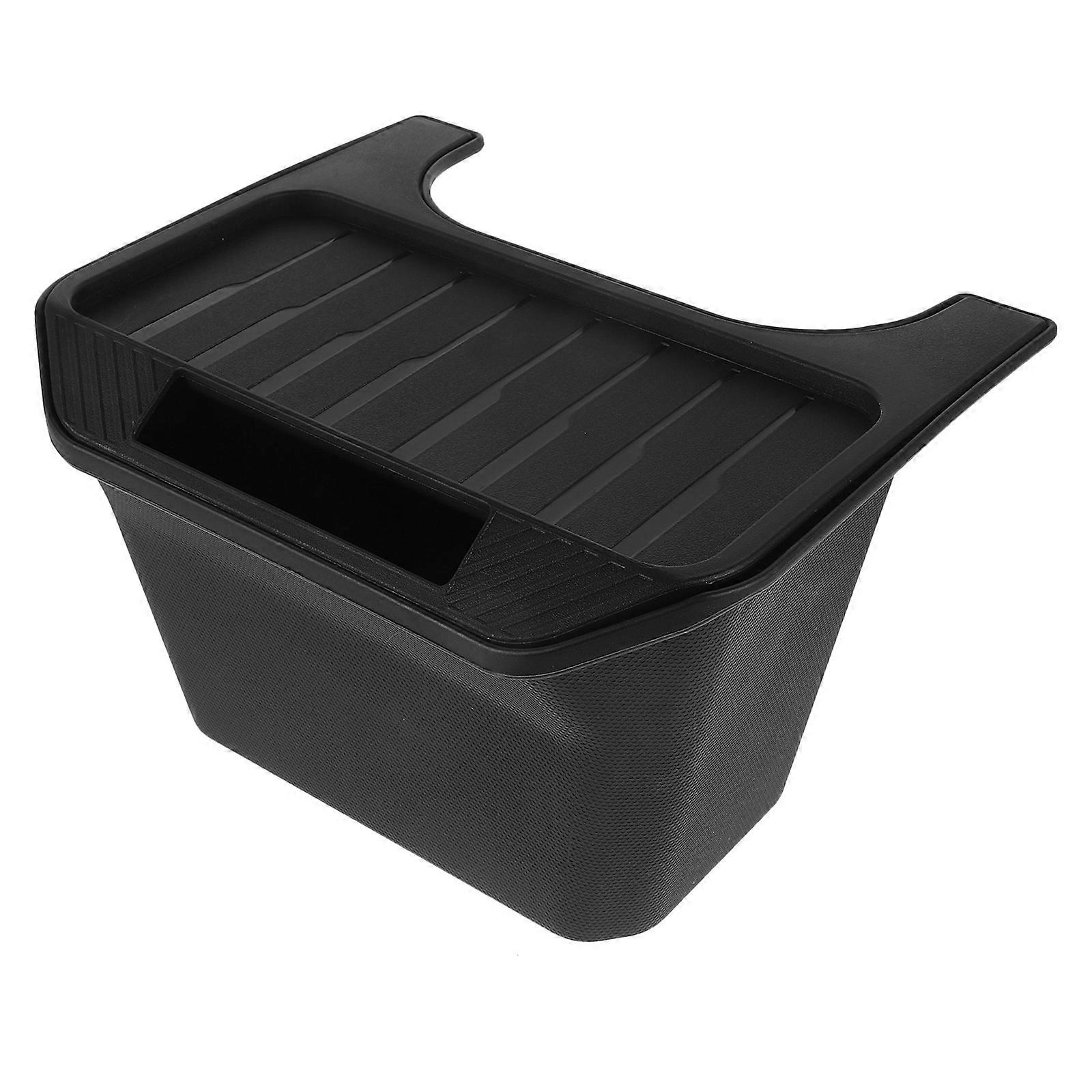 Space Saving Backseat Storage Box for Car Interior   Durable Rear Seat Organizer with Trash Container, Easy Installation and Unobtrusive Design for