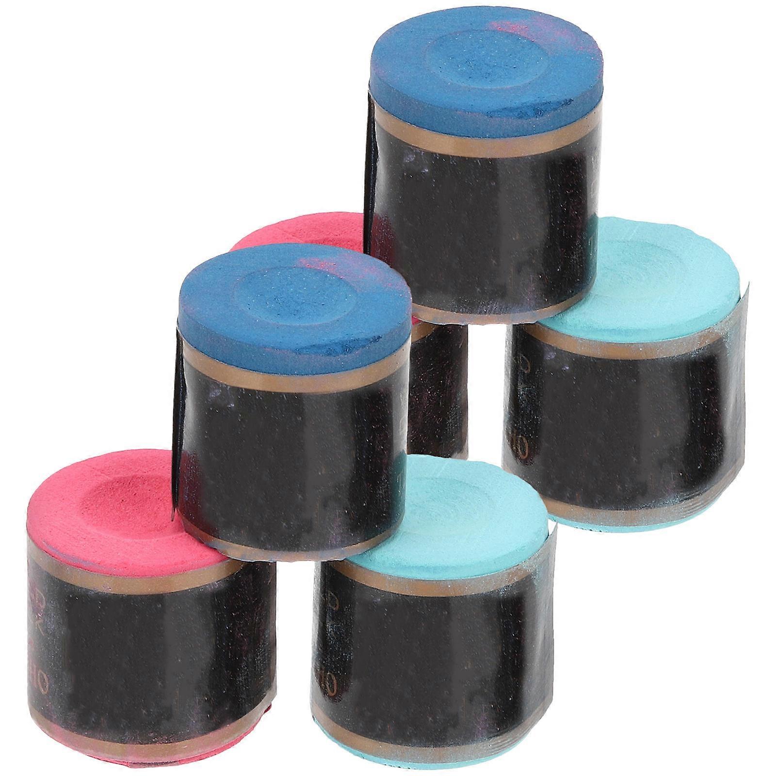 Fine Pool Chalks Billiard Pool Cue Chalk Billiards Game Green 6Pcs