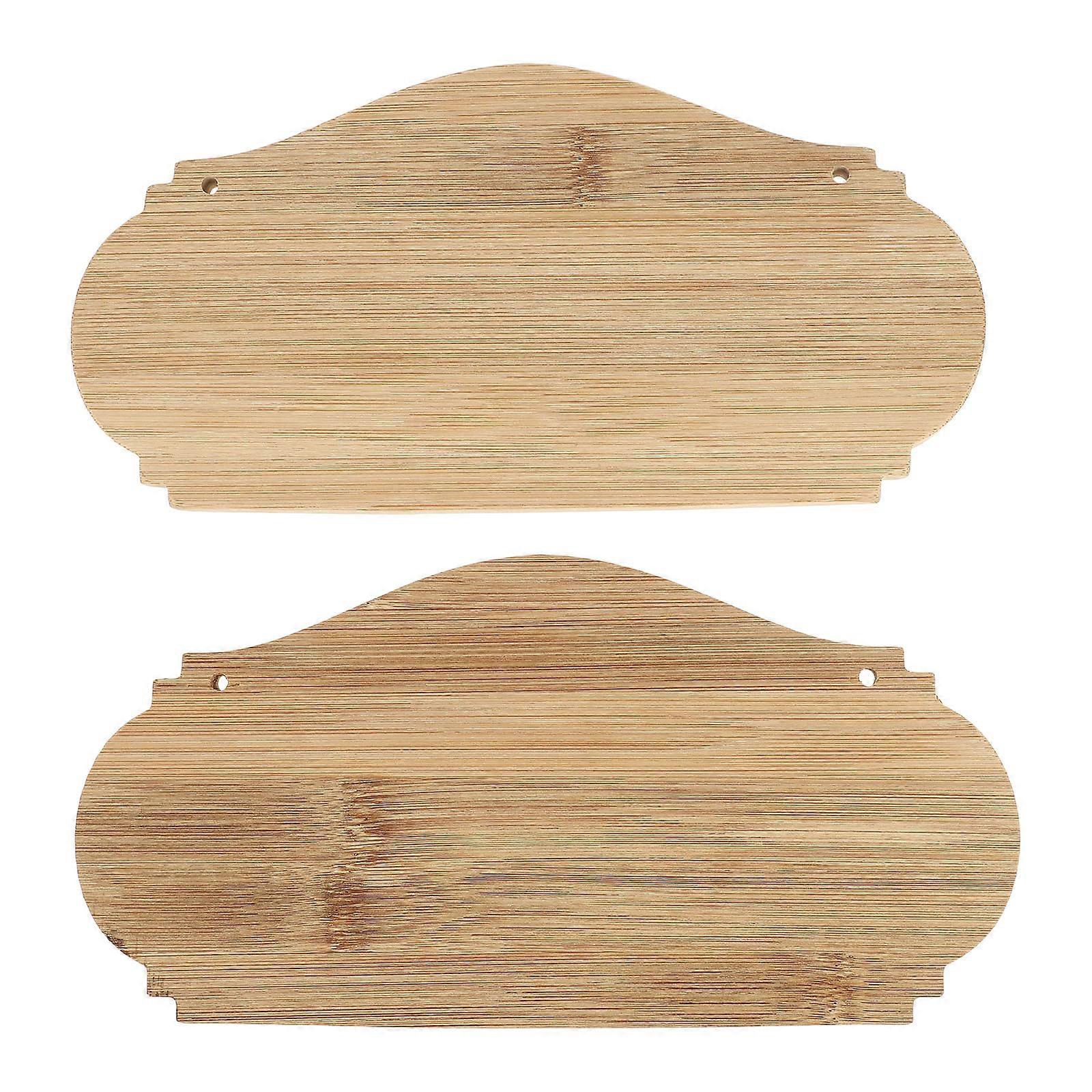 Hanging Tag For Store And Home Wooden Rectangular Decoration 2Pcs