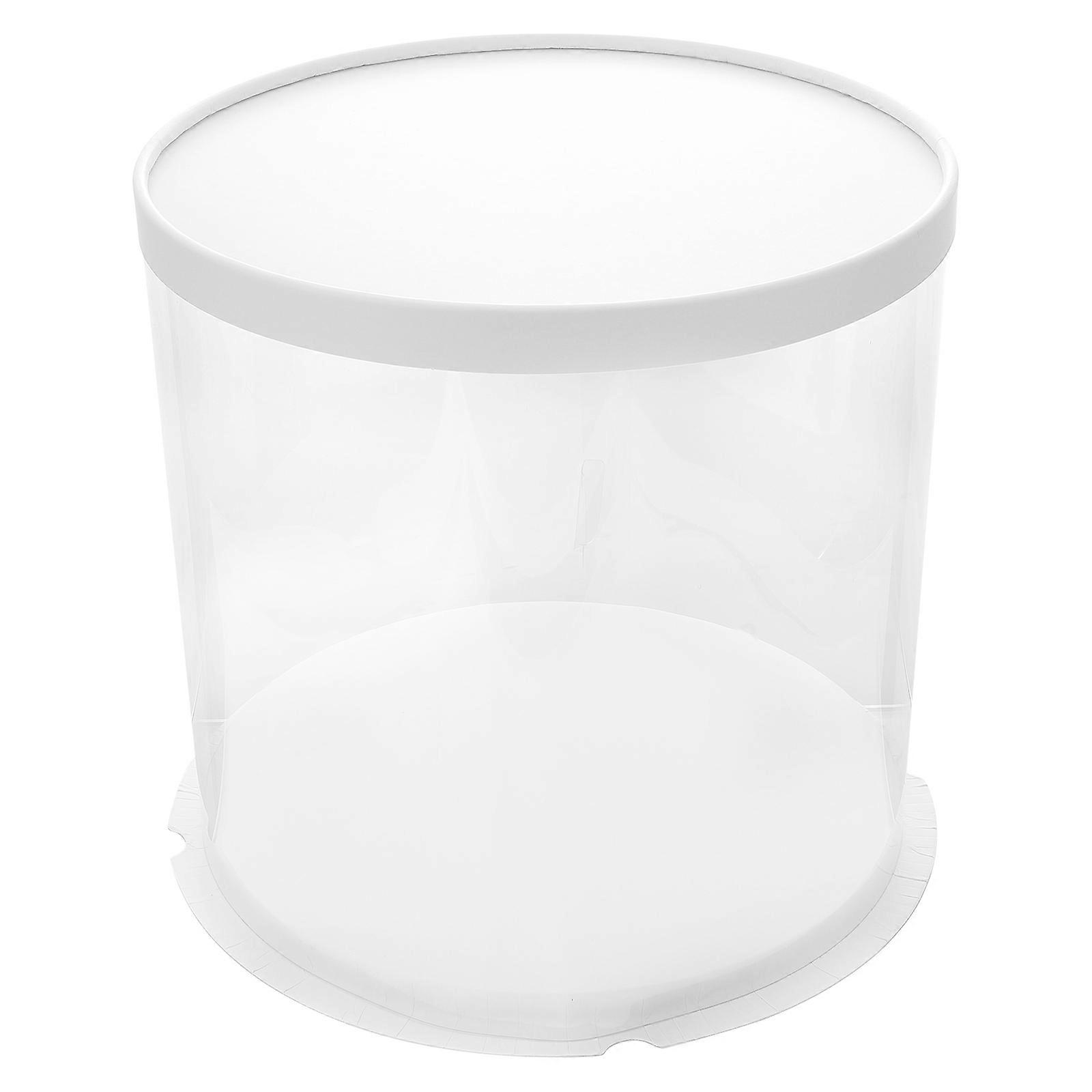 Transparent Cake Packing Box for Storage Use Stable and PVC and Paper Material Lightweight Portable 1pc