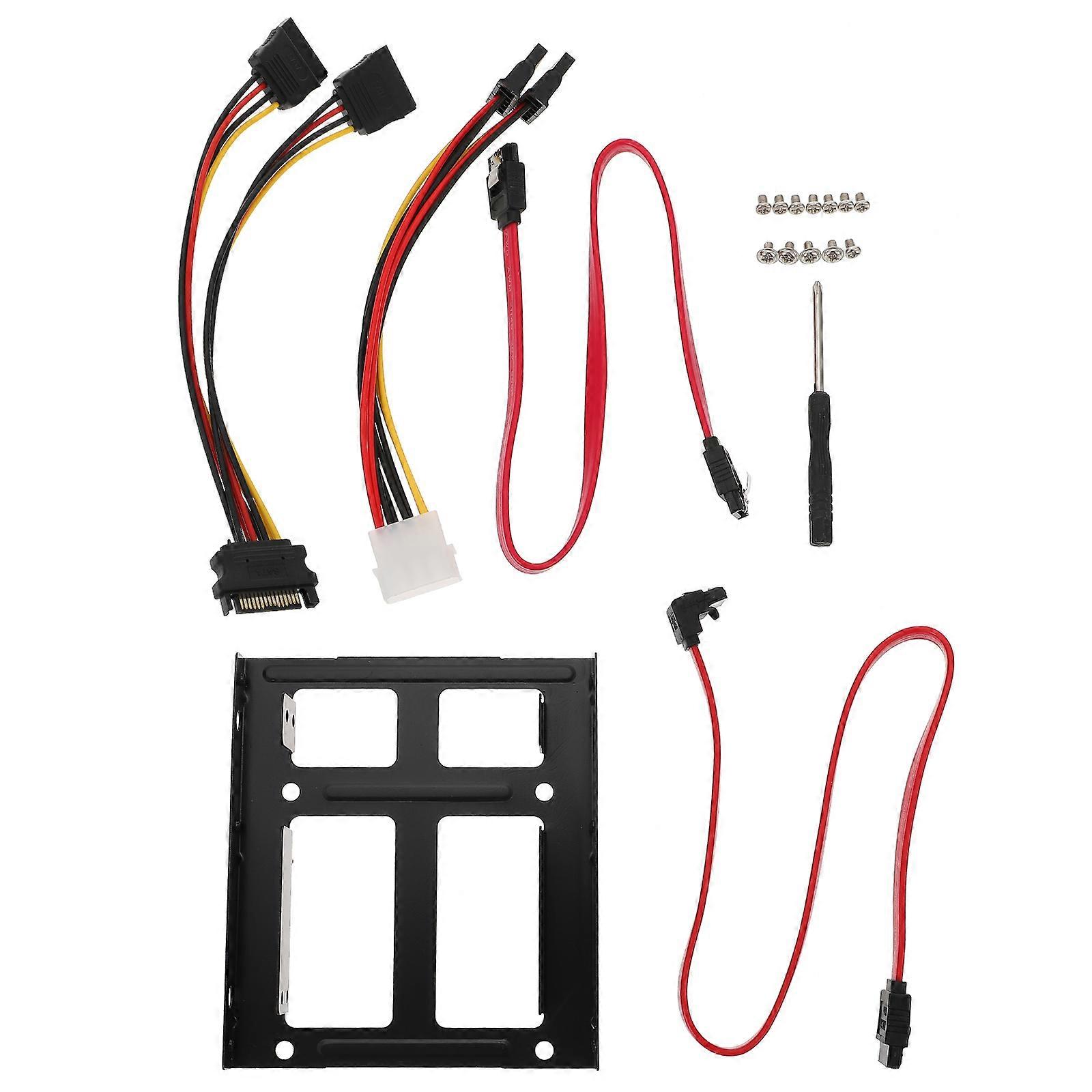 Bay Converter Adapter Hard Drive Ssd Mount Bracket Metal 1Set