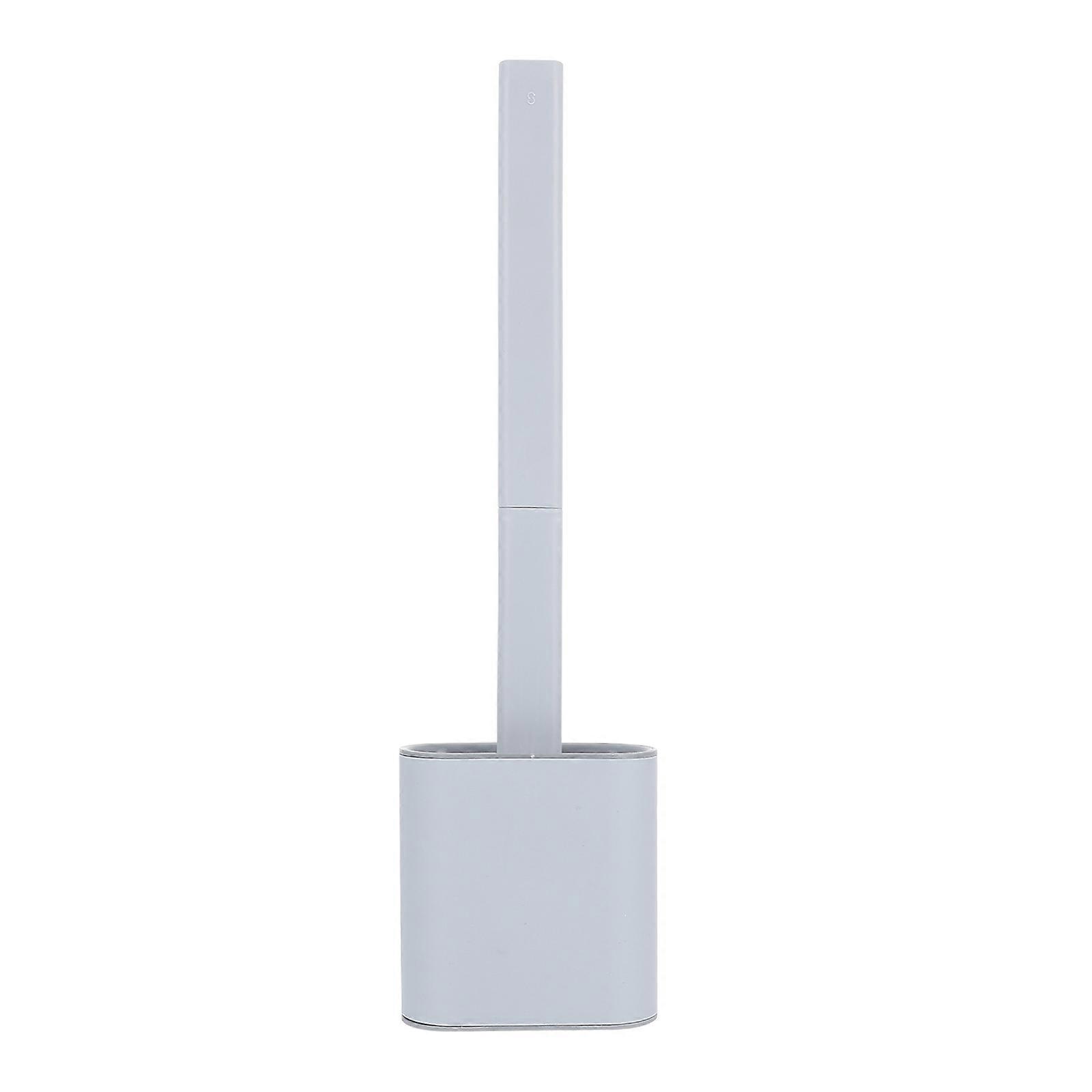 Wall Mounted Toilet Brush with Removable Handle, Multi Functional Bathroom Cleaning Tool for Grooves and Corners, Soft Odorless Holder Included