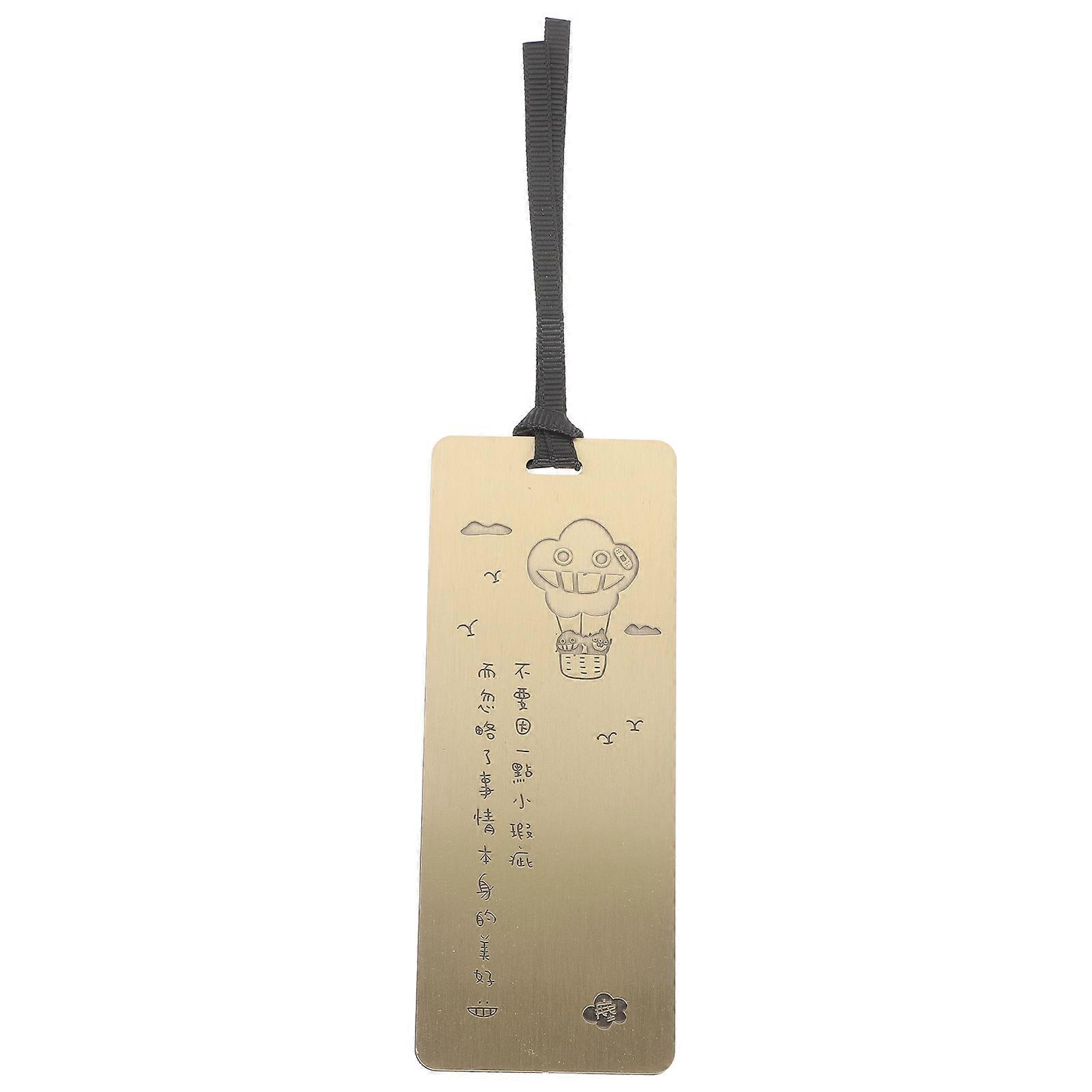 Metal Bookmark Golden with Clear Non-Fade Texture for Book Use Reader Gifts