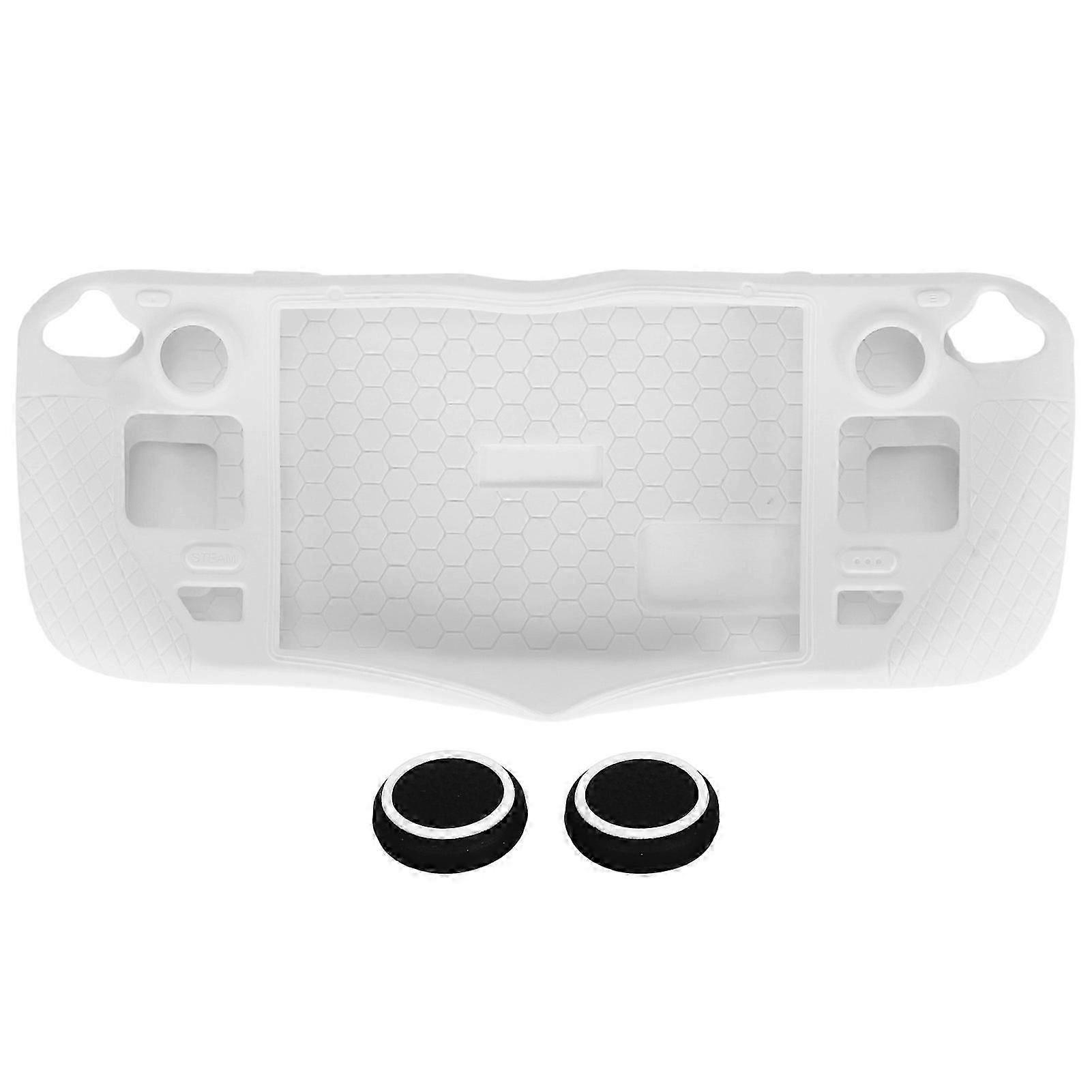 Game Console Protective Case Thickened Shockproof Game Console Silicone Protective Cover for Steam Deck Beige