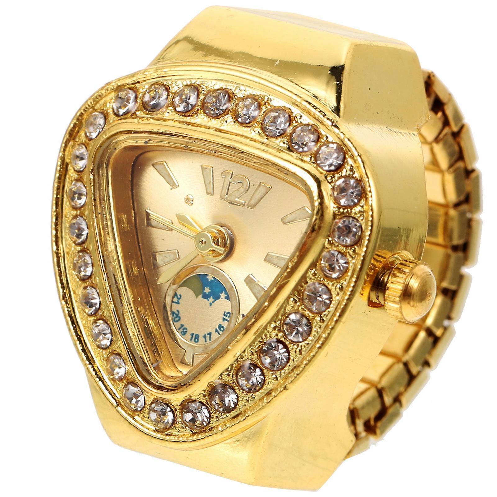 Retro Ring Watch for Women – Elegant Finger Watch with Roman Numeral Dial, Lightweight Fashion Accessory for Any Occasion