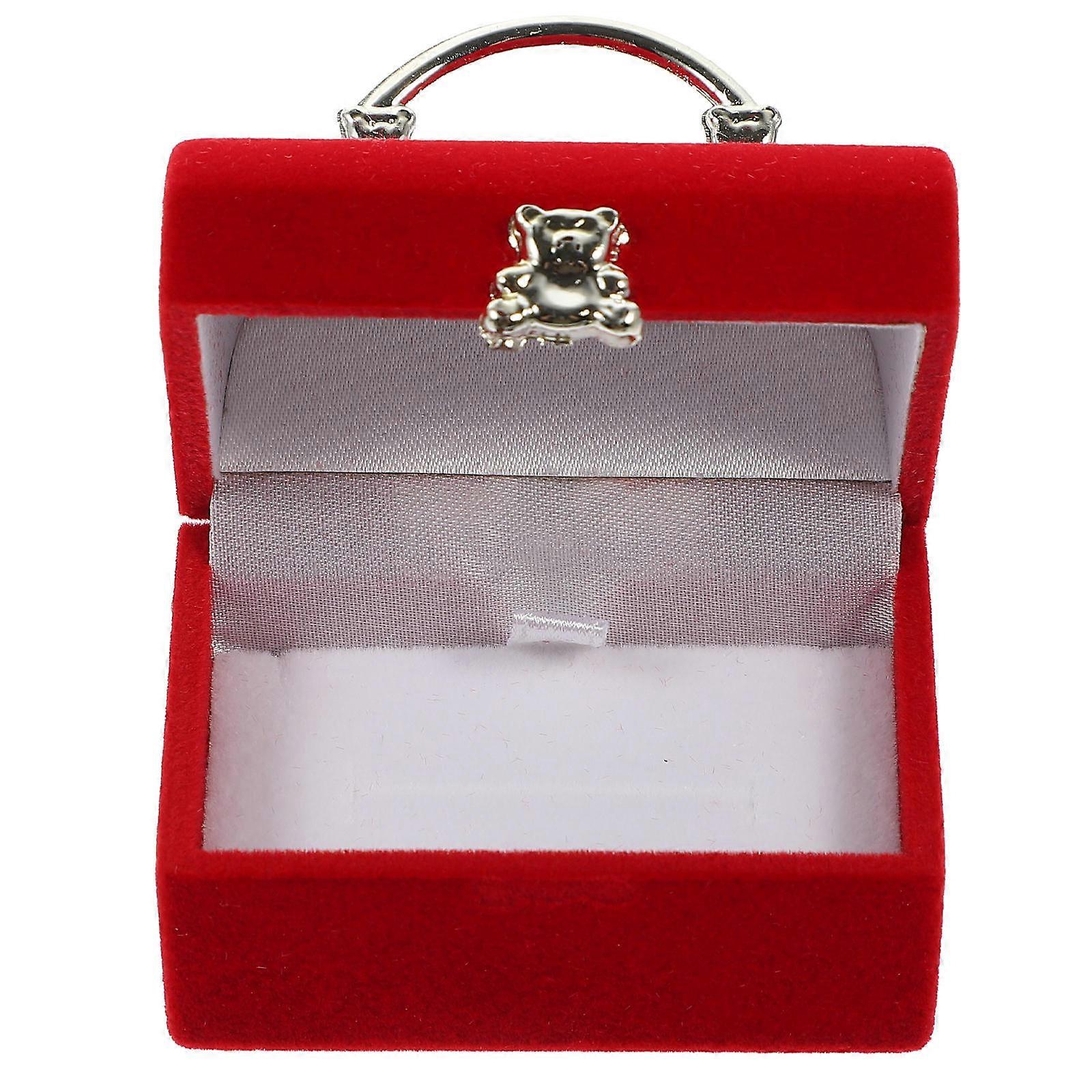 خاتم الخطوبة مربع صغير هدية مربع لحامل مجوهرات الزفاف مربع .5X5.5X3.80cm 1 مجموعة