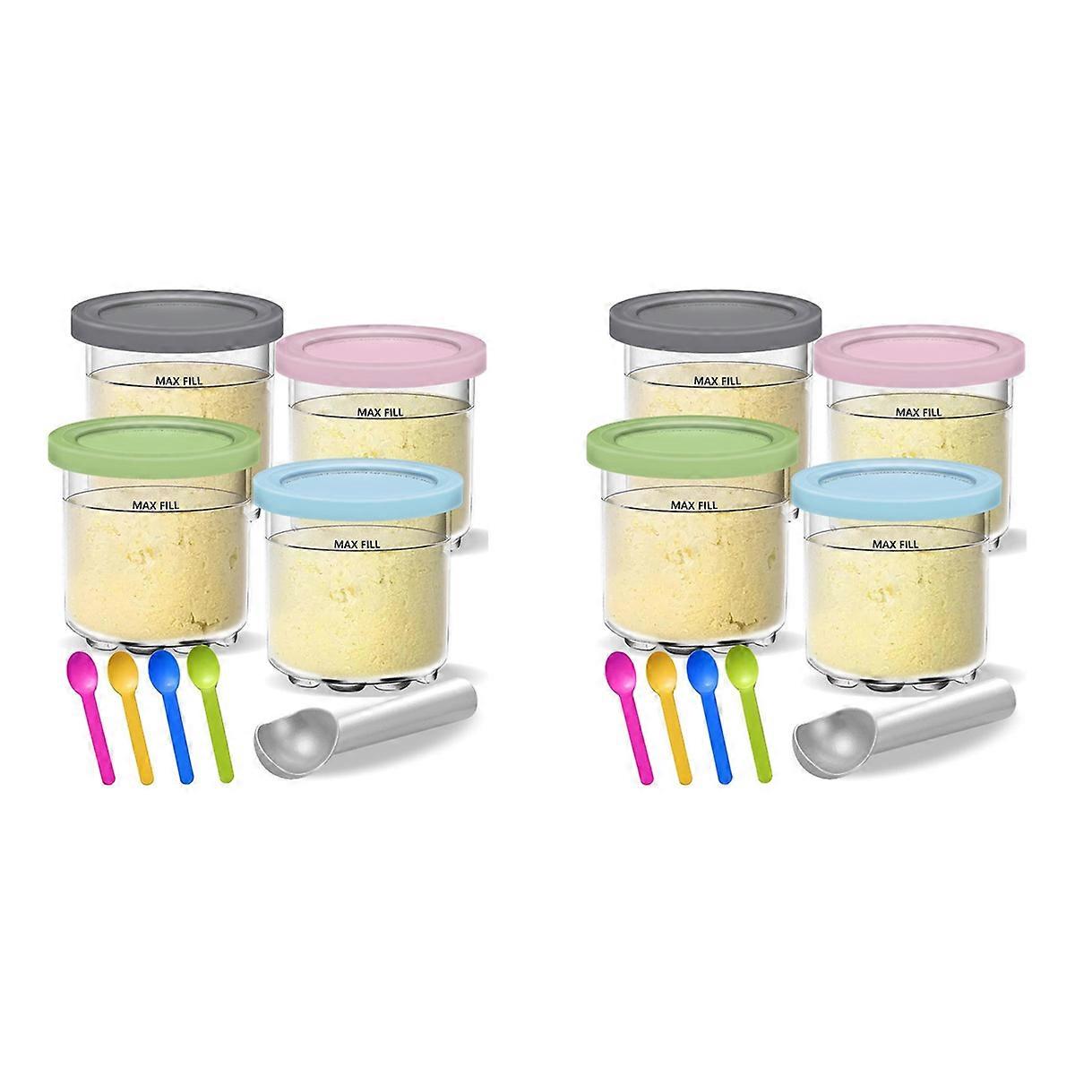 Creami Pints and Lids for -4Pack Creamy Icecream Containers Cups