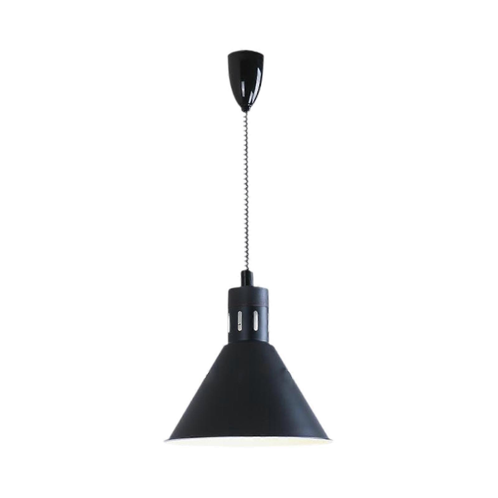 275W E27 Hanging Retractable Heat Lamp, Buffet Heating Lamp without Bulb for Hot Food, Black Ref: 7178