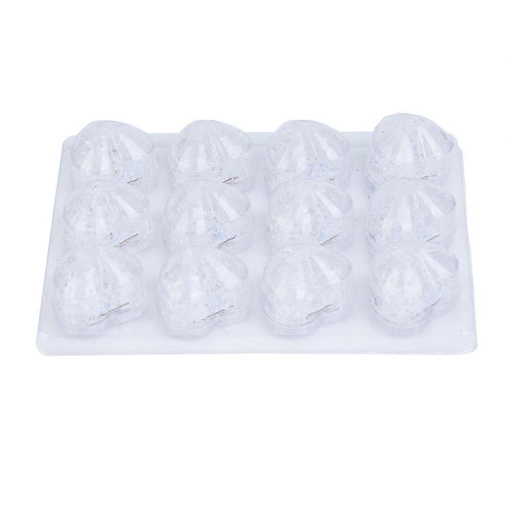 12Pcs Colorful Liquid Sensor LED Ice Cubes Party Decorative Ice Seven Colors (Heart shaped)