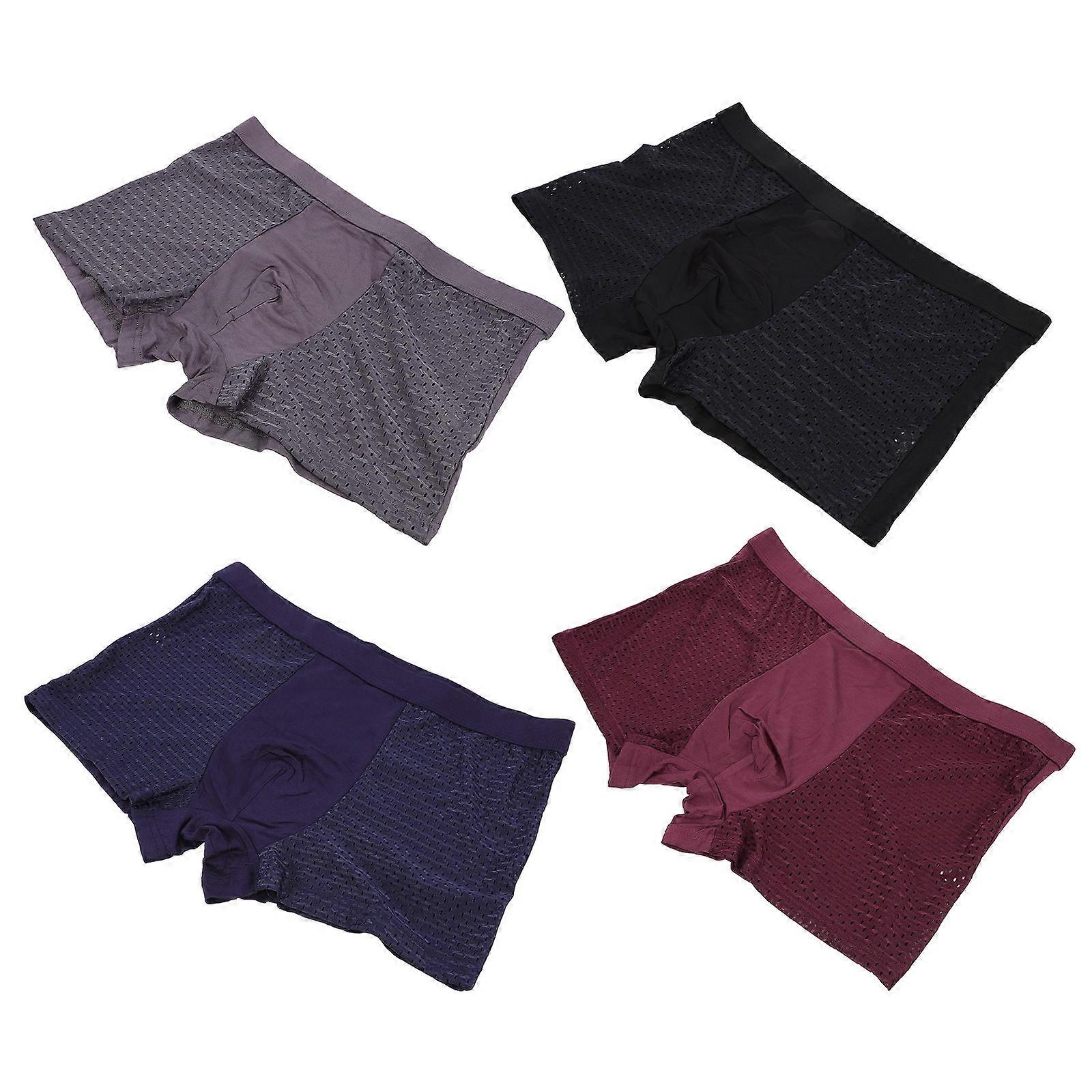 Comfortable Wearing Men Briefs Underwear for Men Daily Wear Black Color XL Size 4Set
