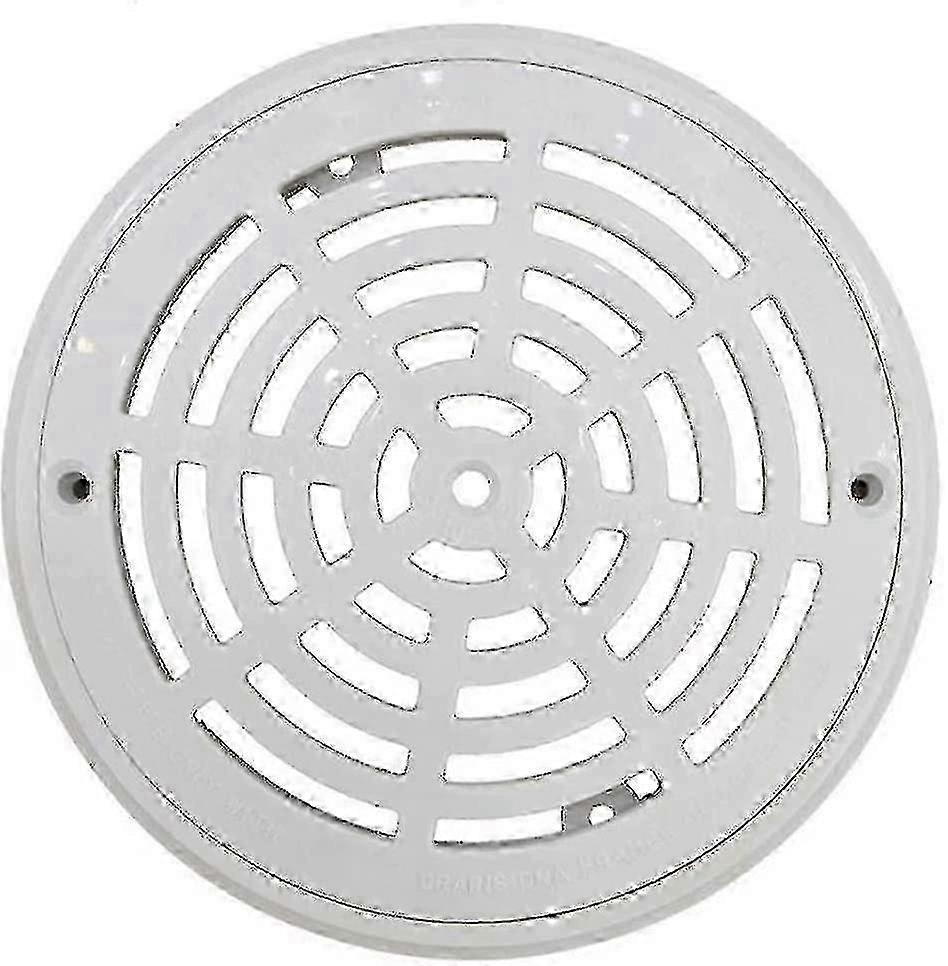 Round Pool Drain Cover Suction Plate for In-Ground Swimming Pools Grates White 1pcs