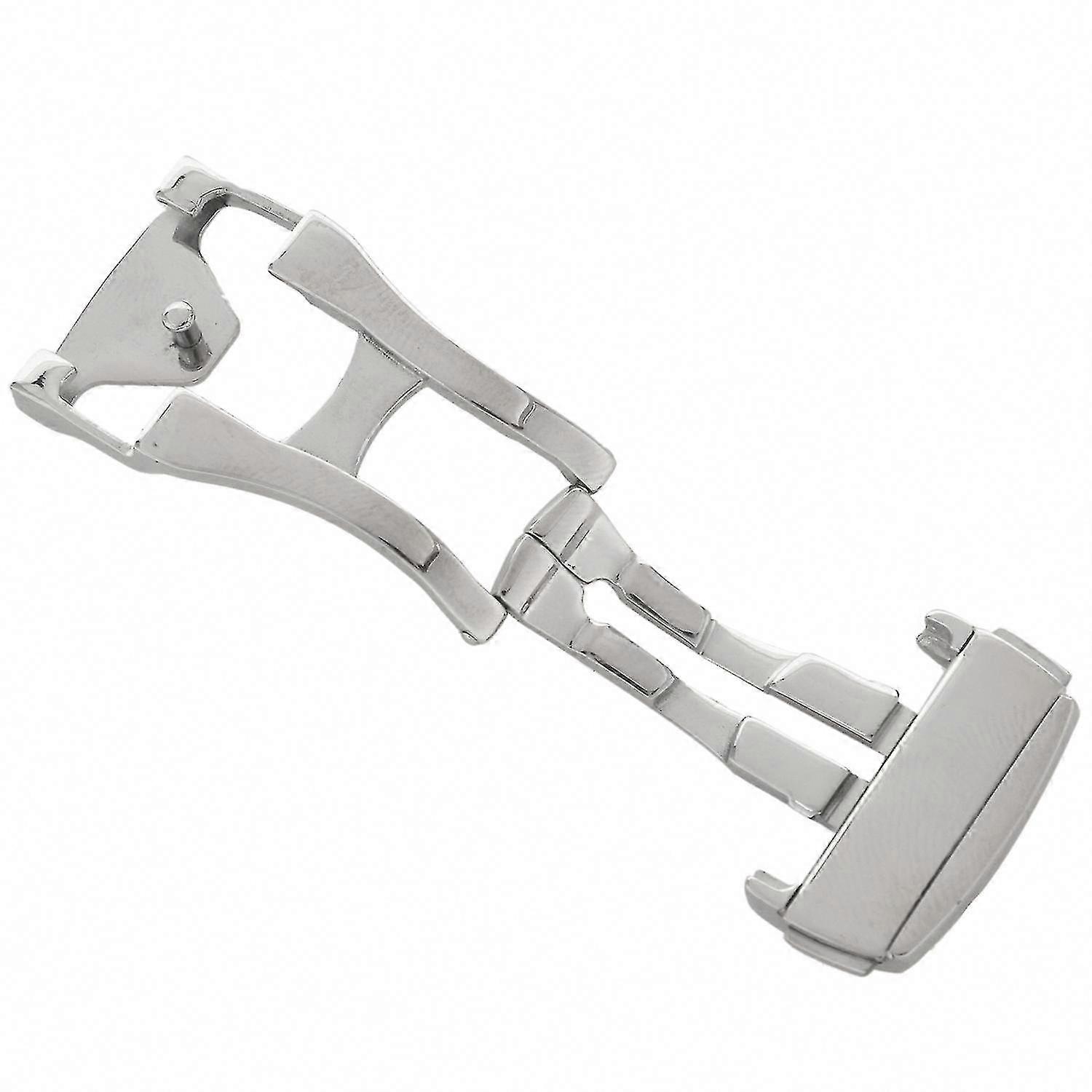 18mm Stainless Steel Omega Watch Strap Folding Buckle Clasp Deployant Clasp Smooth Finish