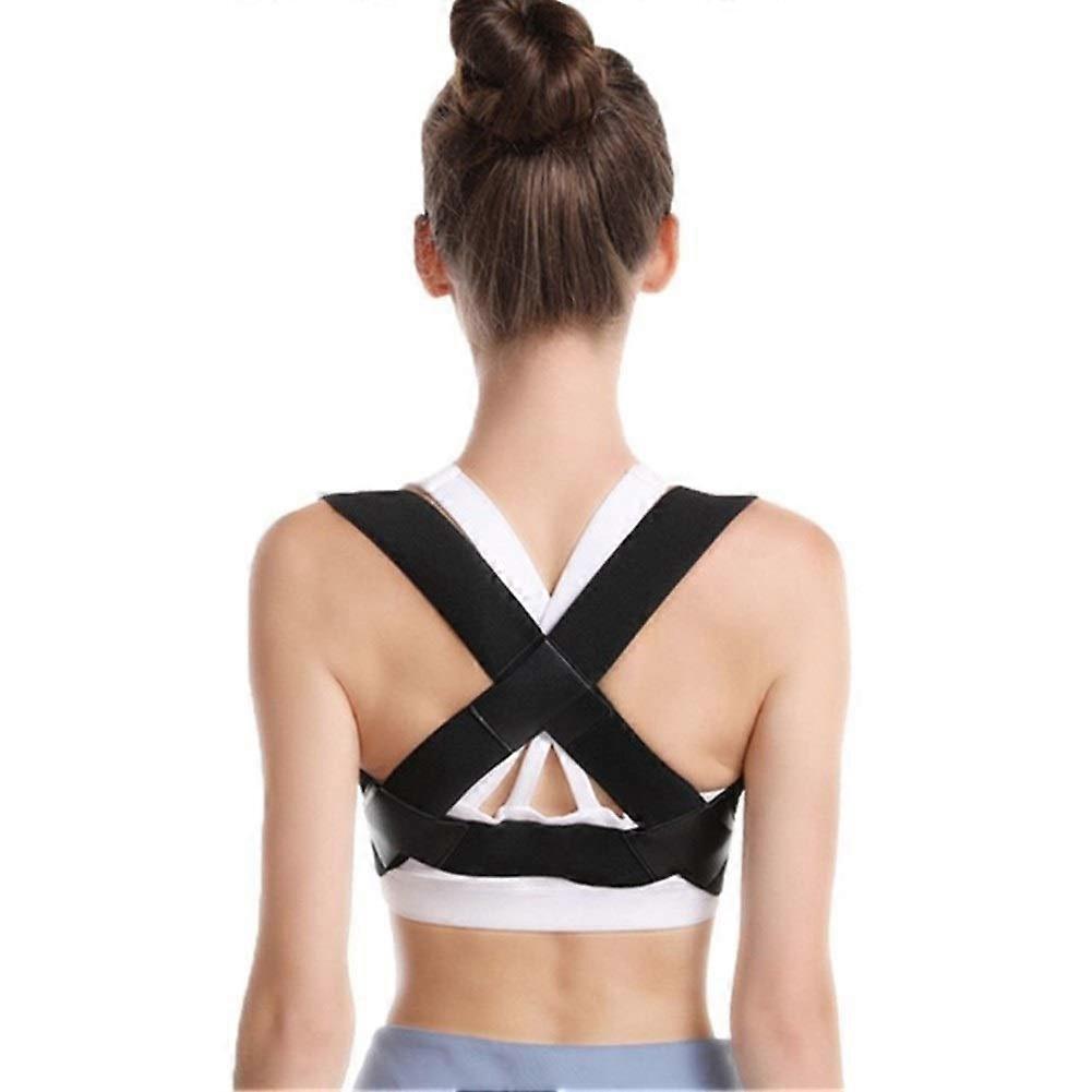 Posture Corrector For Back, Adjustable Back Brace, Slouching Prevention, Size M Black