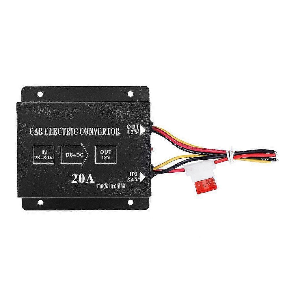 Bil Lastbil 20A 240W DC 24V till 12V Strömomvandlare Spänningsreducerare Transformator