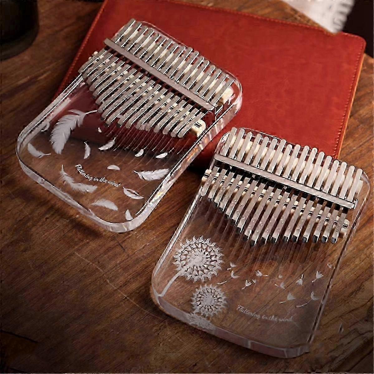 Kalimba 17 Anahtar Profesyonel Başparmak Piyano Akrilik Kalimba Başparmak Piyano Klavye Müzik Aleti Karahindiba