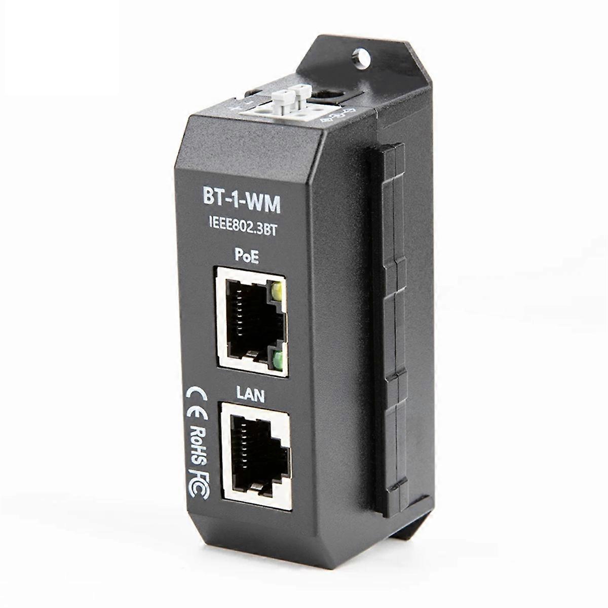 DIN Rail Single Port 2.5 Gigabit PoE Injector