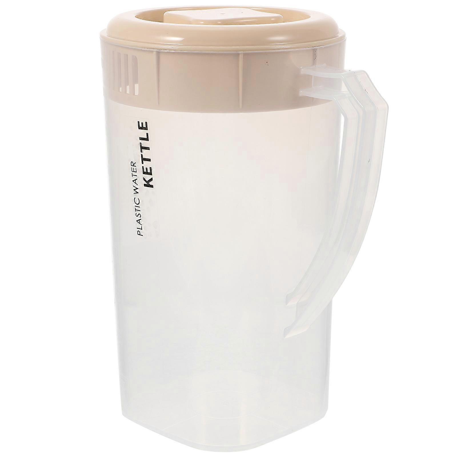 Clear Pitcher with Lid for Home Use Practical Style 22.5x12.5x12.5cm Pouring and Storage 1Pcs