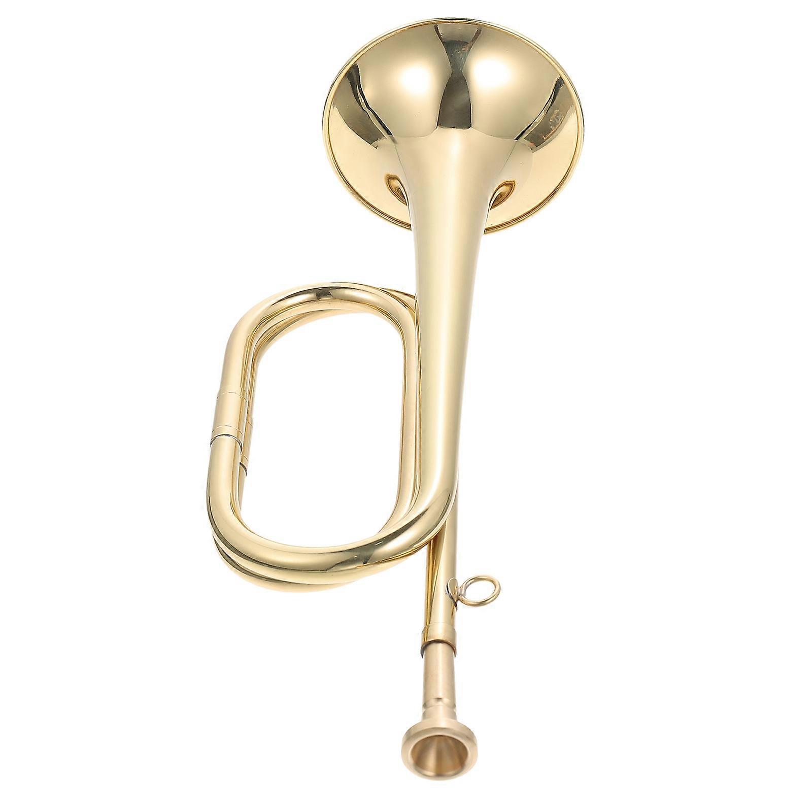 Trumpet For Kids Bugle Copper Musical Instruments Beginner Instrument School Band 29x14cm 1Set