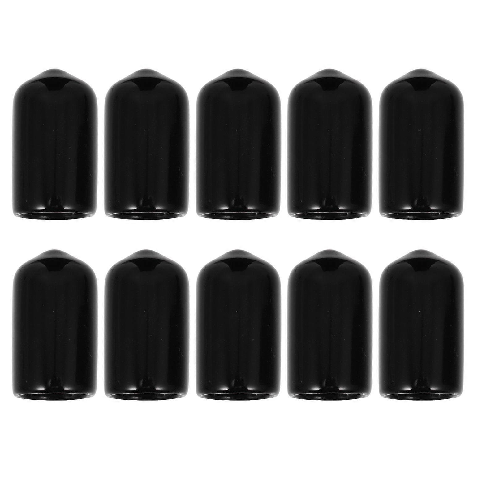 Protective Cue Cover Professional Billiard Cue Tips For Billiard Players Improve Hit Rate Control Ball Direction Black Color 10Pcs