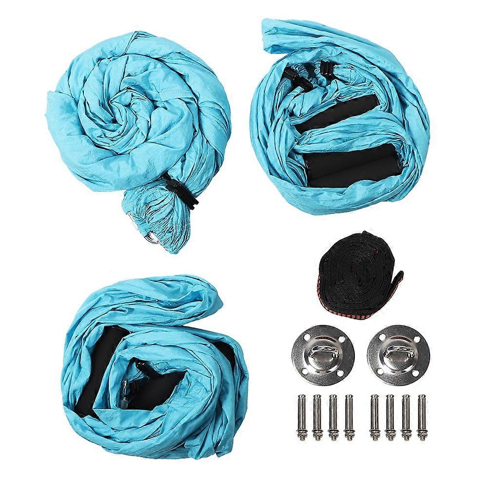 Anti Gravity Aerial Yoga Fitness Hanging Flying Inversion Swing Sling Hammock(Sky Blue)