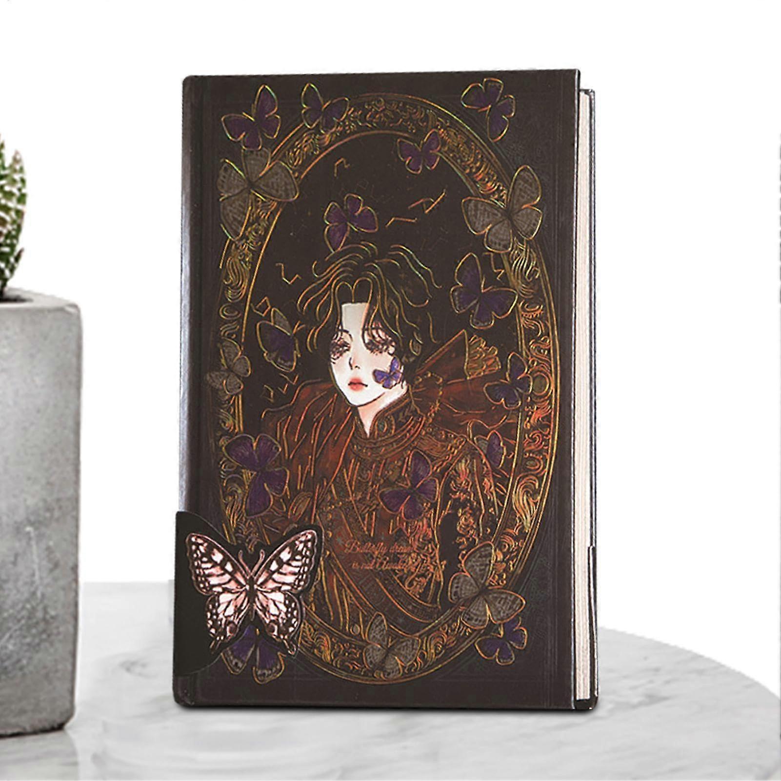 Goth Journal Gothic Style Colourful Pages Illustration Manual Vintage Notepad, 256 Pages