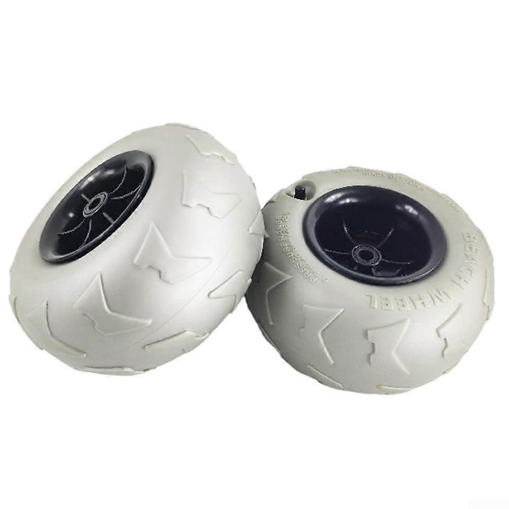 2 Pieces Beach Cart Replacement Wheel, Balloon Tyre for Kayaking and Camping Adventure