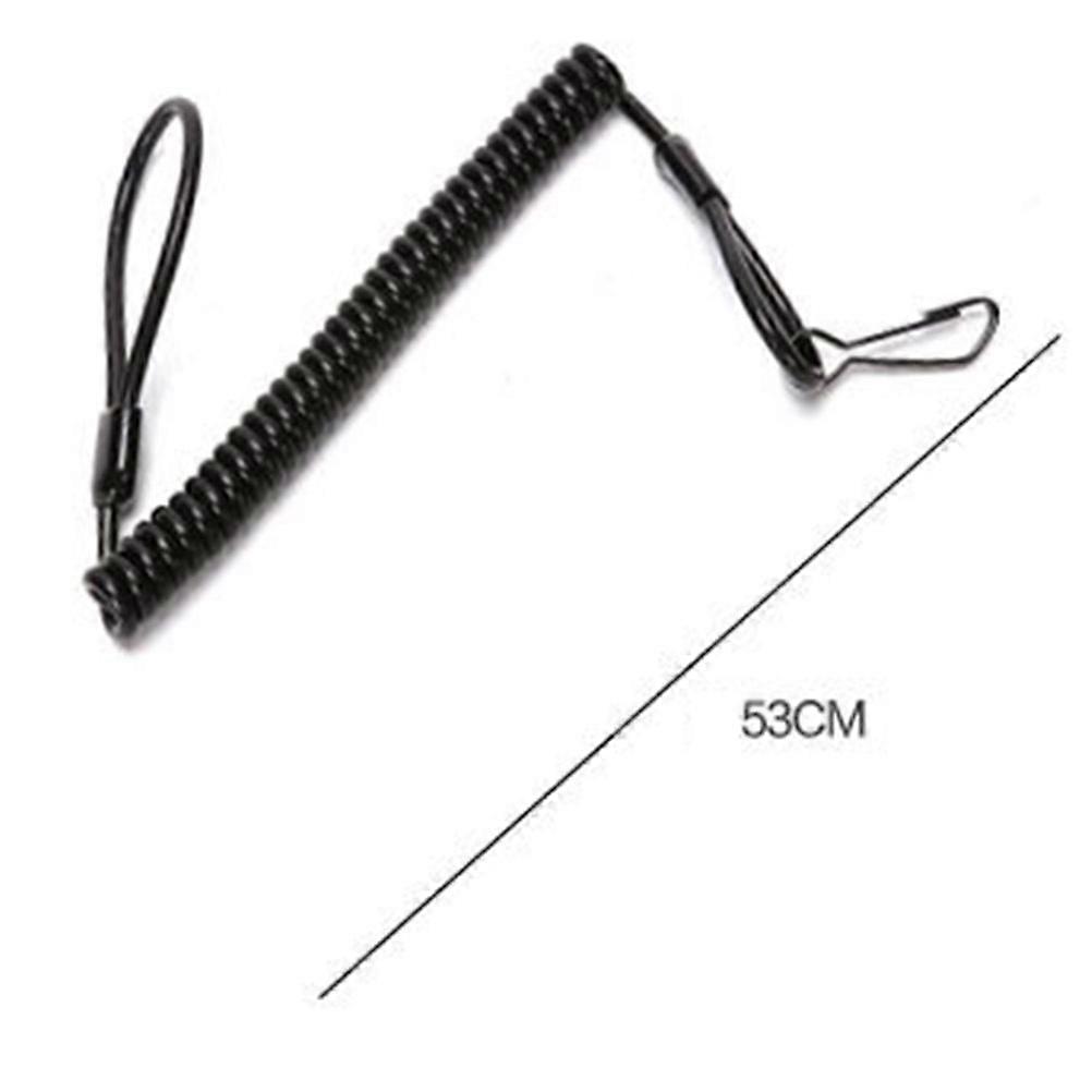 Retractable Keyring Tactical Key Holder Spring Coil Organizing Small Items Men Black 1Pack