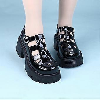 Lente en zomer Britse stijl dikke zolen, modieuze en elegante Romeinse sandalen zijn veelzijdige, comfortabele, ademende en lichtgewicht damesschoen