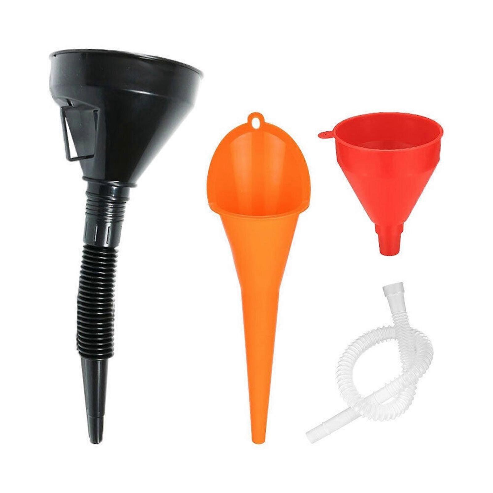 Plastic Gasolines Filling Set Convenient & Reliable Oil Tool Long Stem Fuels Filling Set Reusable Plastic Extension Set Multicolor