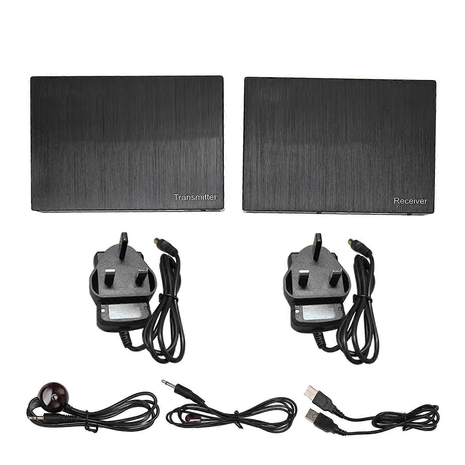 4K HD Multimedia Interface Extender Over IP with USB KVM Support, 150M Range, UK Plug