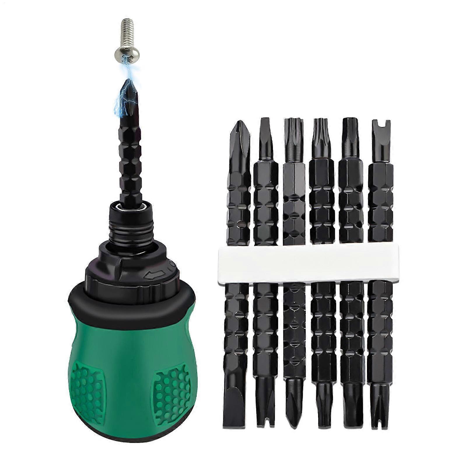 Multibit screwdriver – Doubleheaded telescopic, 13in1 ratcheting, removable dualpurpose