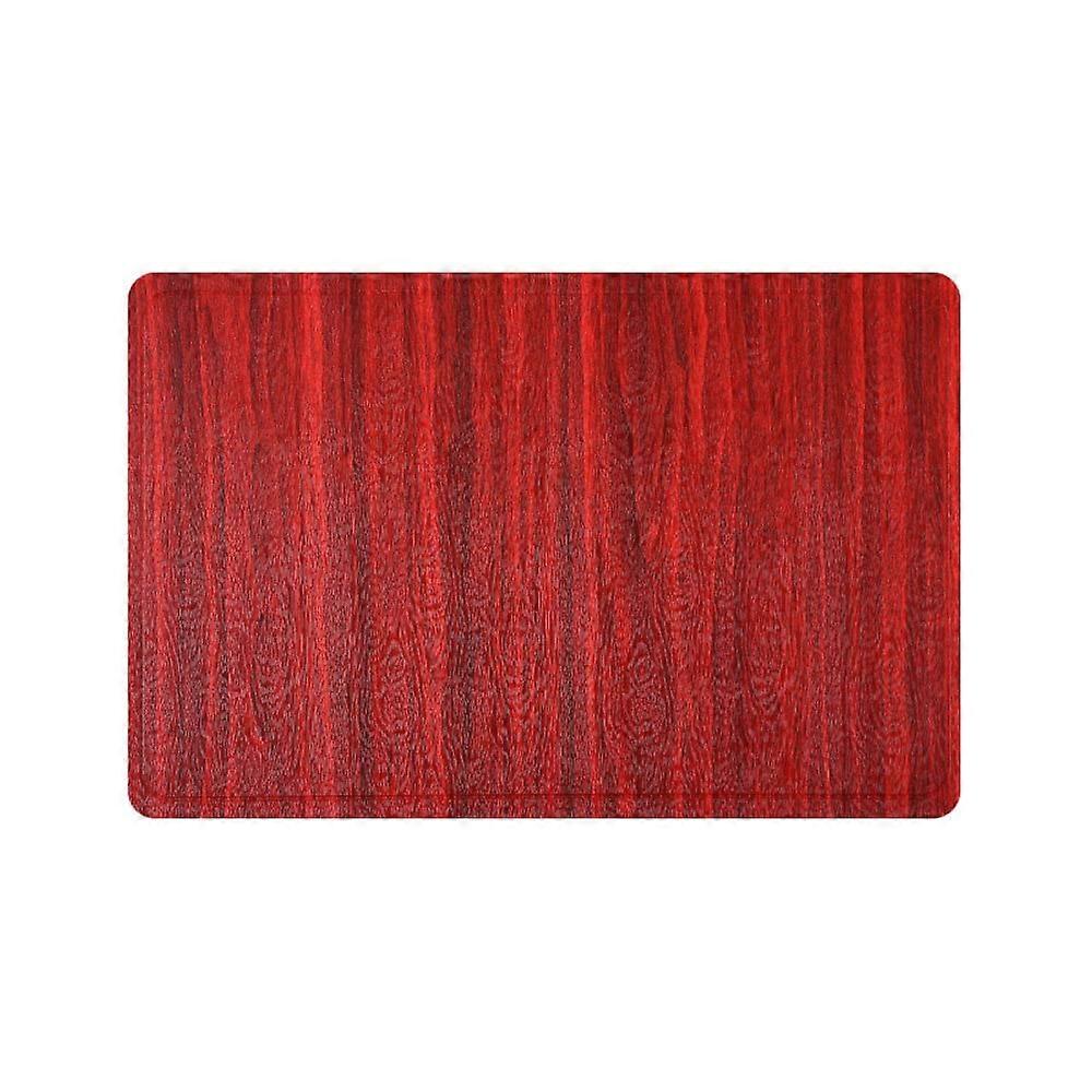 Table mats 2piece set with Japanese wood grain, nonslip, waterproof, heatresistant, washable in red.