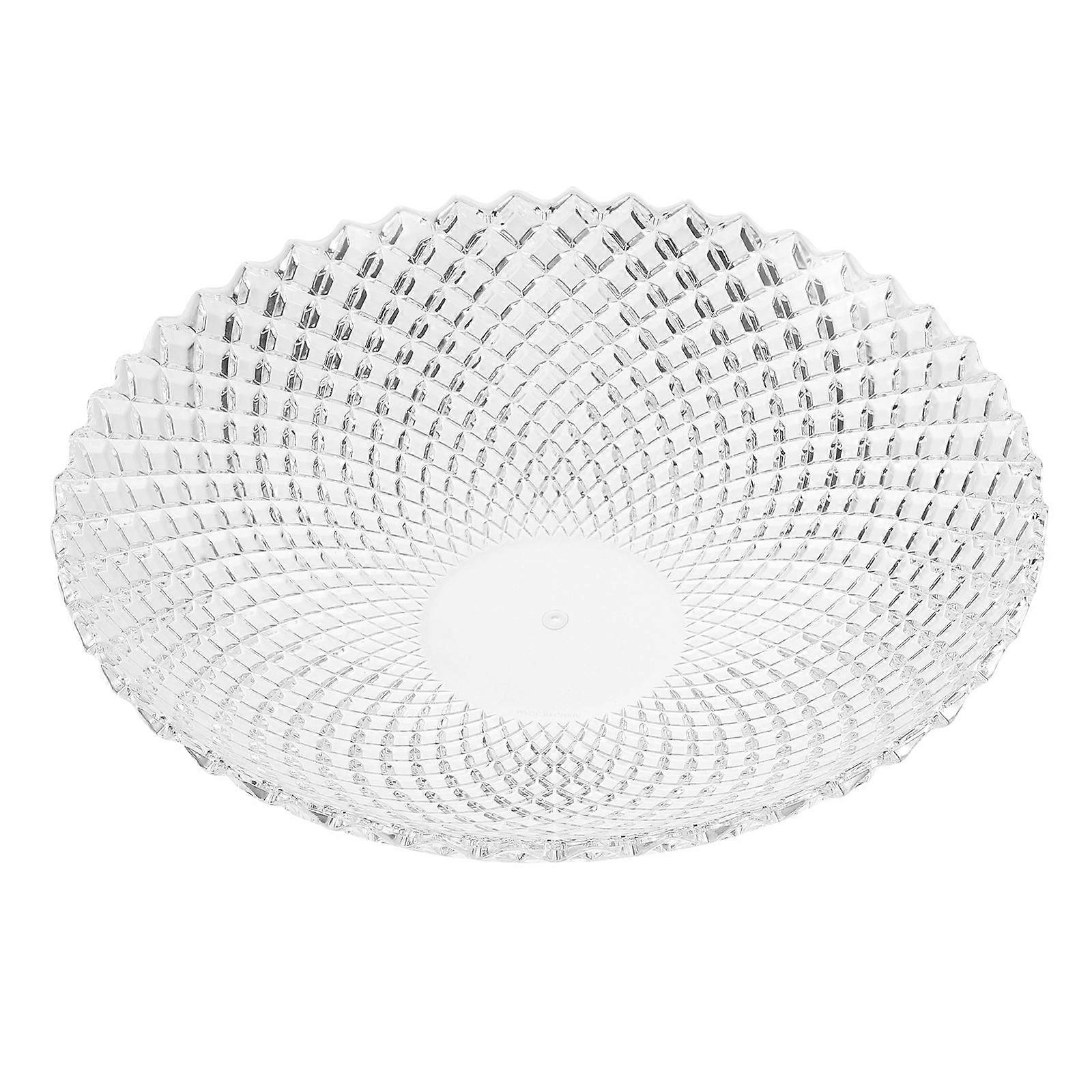 Fruit Plate Acrylic Fruit Tray Home Use Storage Style 10.2×10.2×2.8in 1Pack