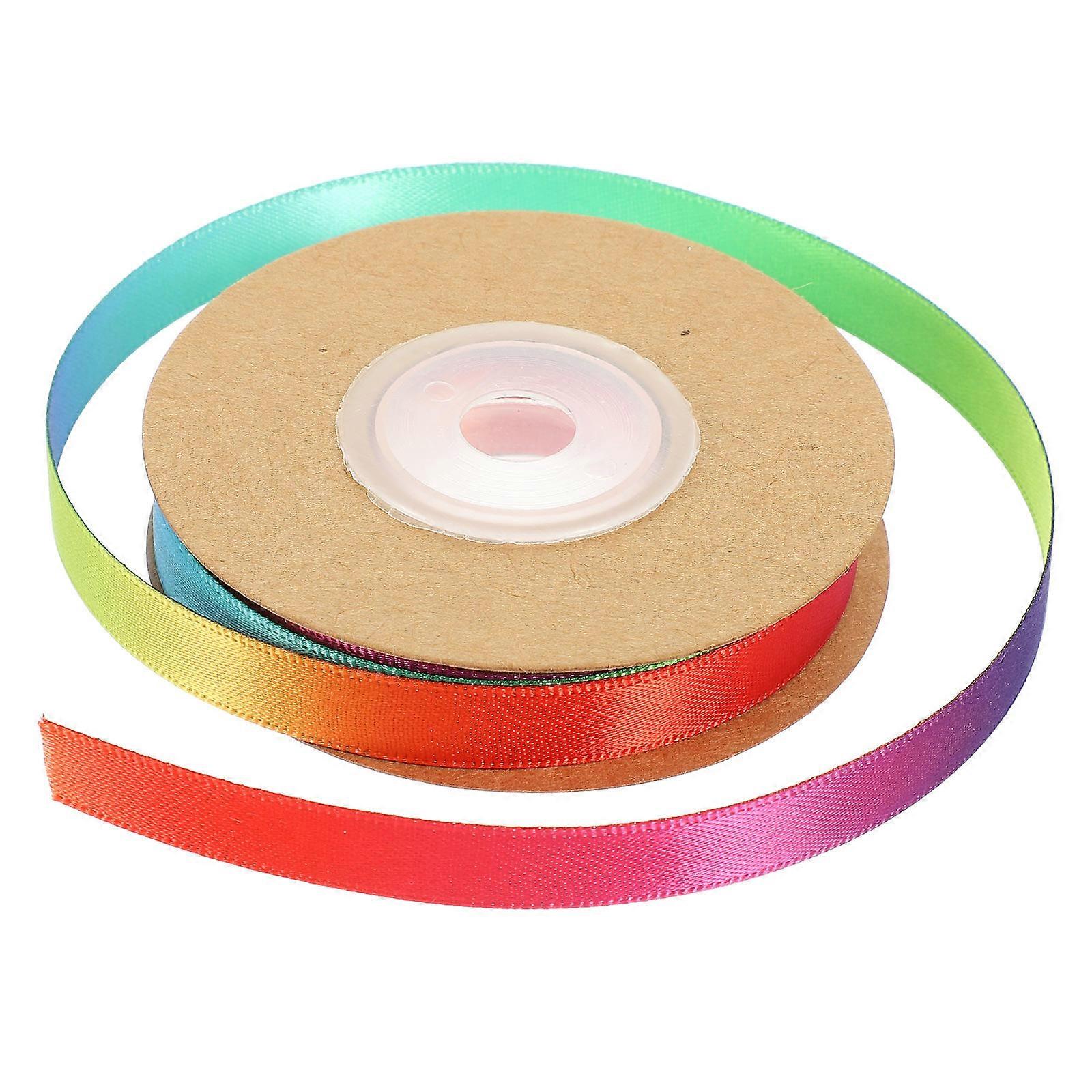 Multicolor Ribbon Craft Making For Craft Projects Family Gatherings Colorful Smooth Texture 1 Roll