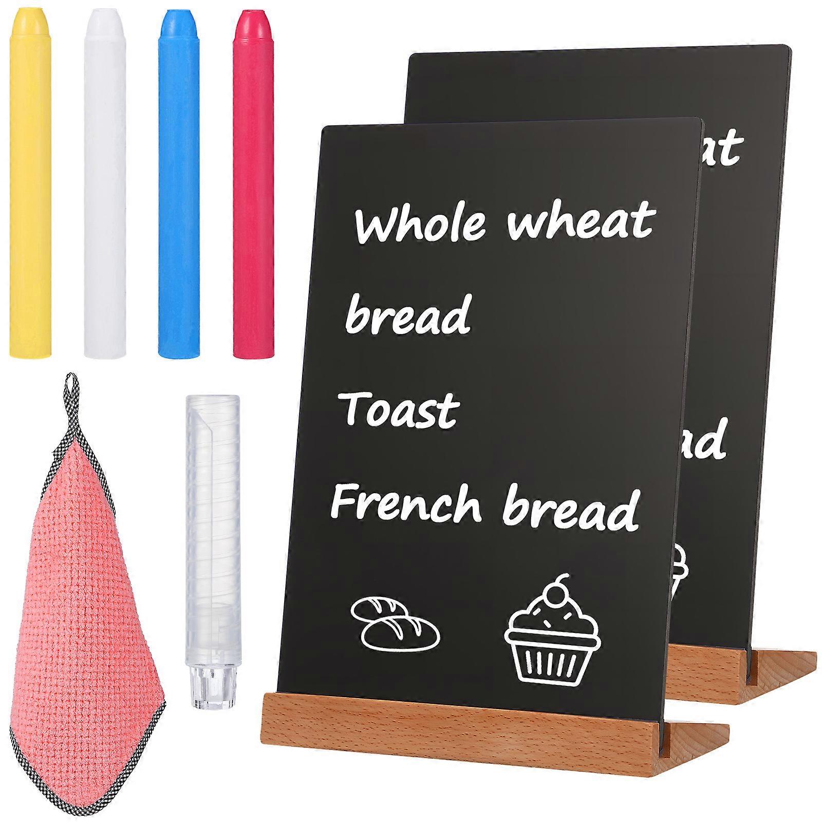 Table Sign Holders Menu Board School Use 8.25X5.89X2.36in Drawing 2Pcs