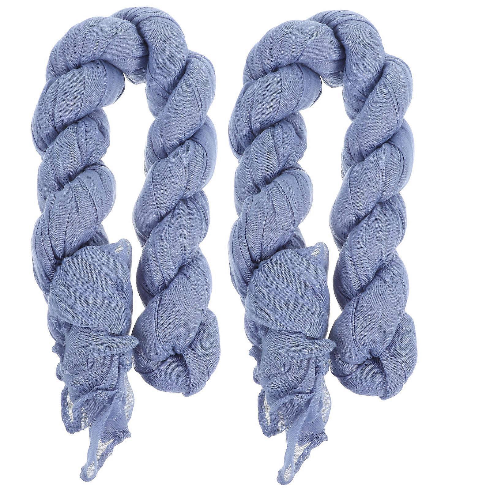 Narrow Table Runner Rustic Style Decorative Blue 300X90cm For Kitchen Dining Room 2Pcs