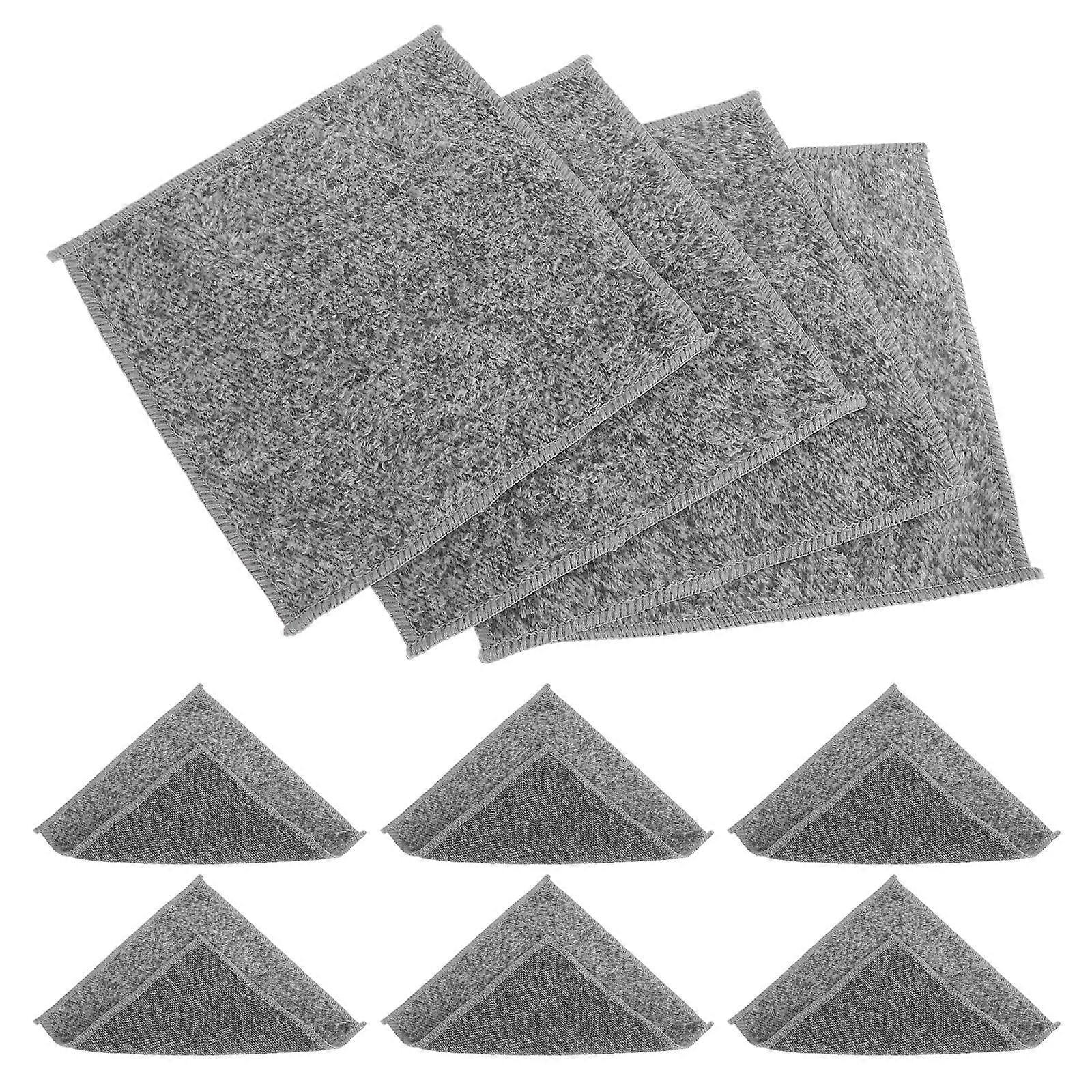 10 Pack Reusable Bamboo Fiber Kitchen Towels, Oil Resistant Dishcloths with Strong Cleaning Power, Soft Non Scratch Surface for Dishes, Bowls & Table
