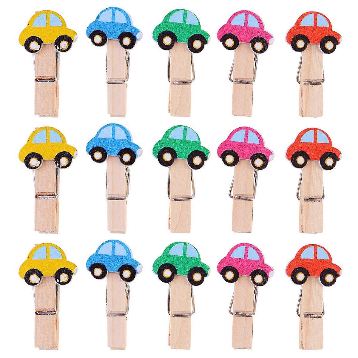 Cartoon Photo Clips for and Notes Made of Plastic Assorted Color 40 Pieces