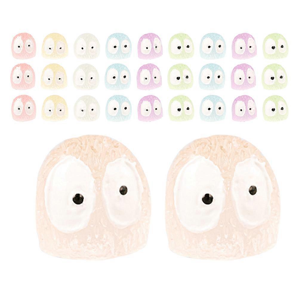 Glow In The Dark Mini Resin Figurines Assorted Color Mini Briquettes For Home Decor 70Pcs