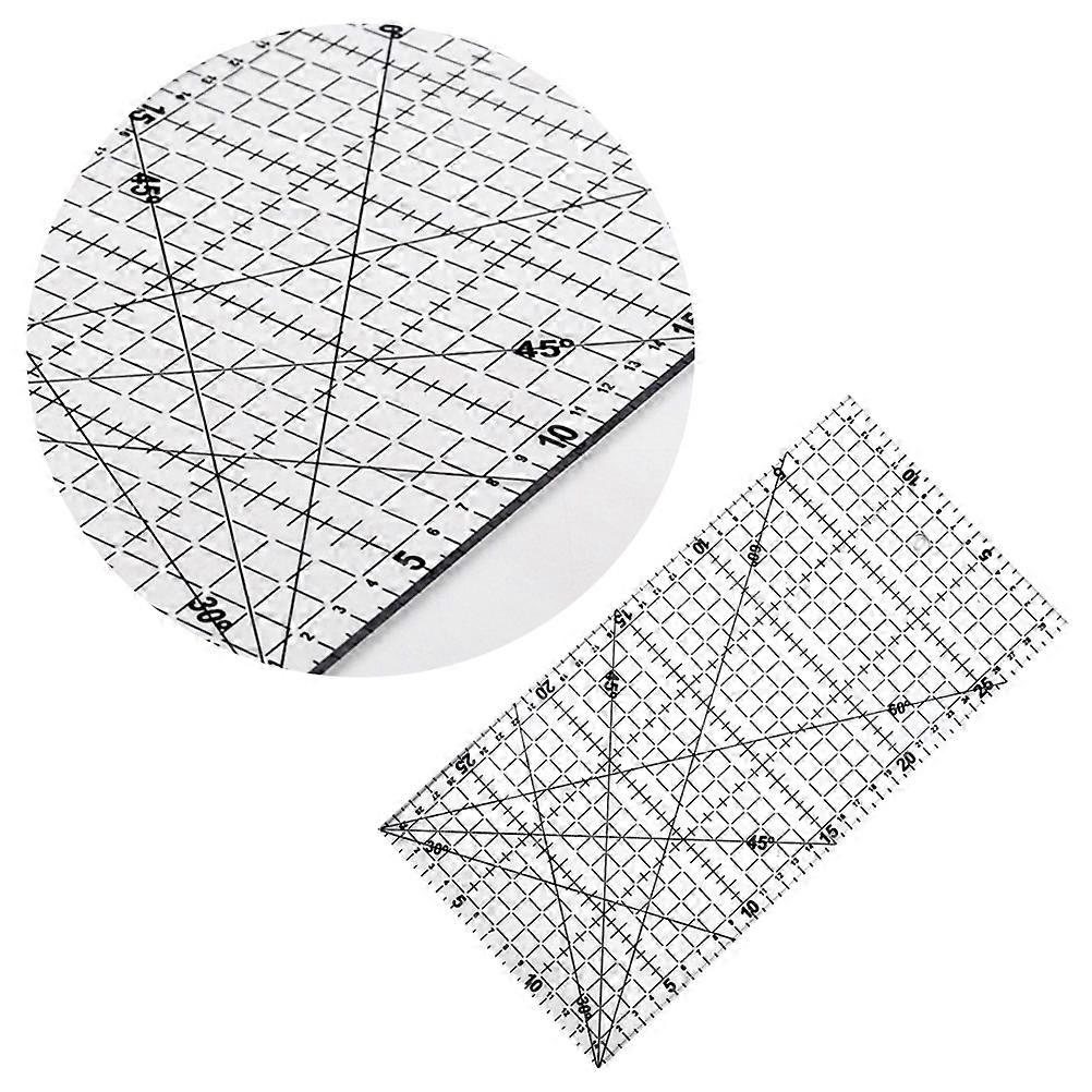 DIY Quilter's Ruler 1 Set Sewing Tool with Grid Lines for Precise Slitting