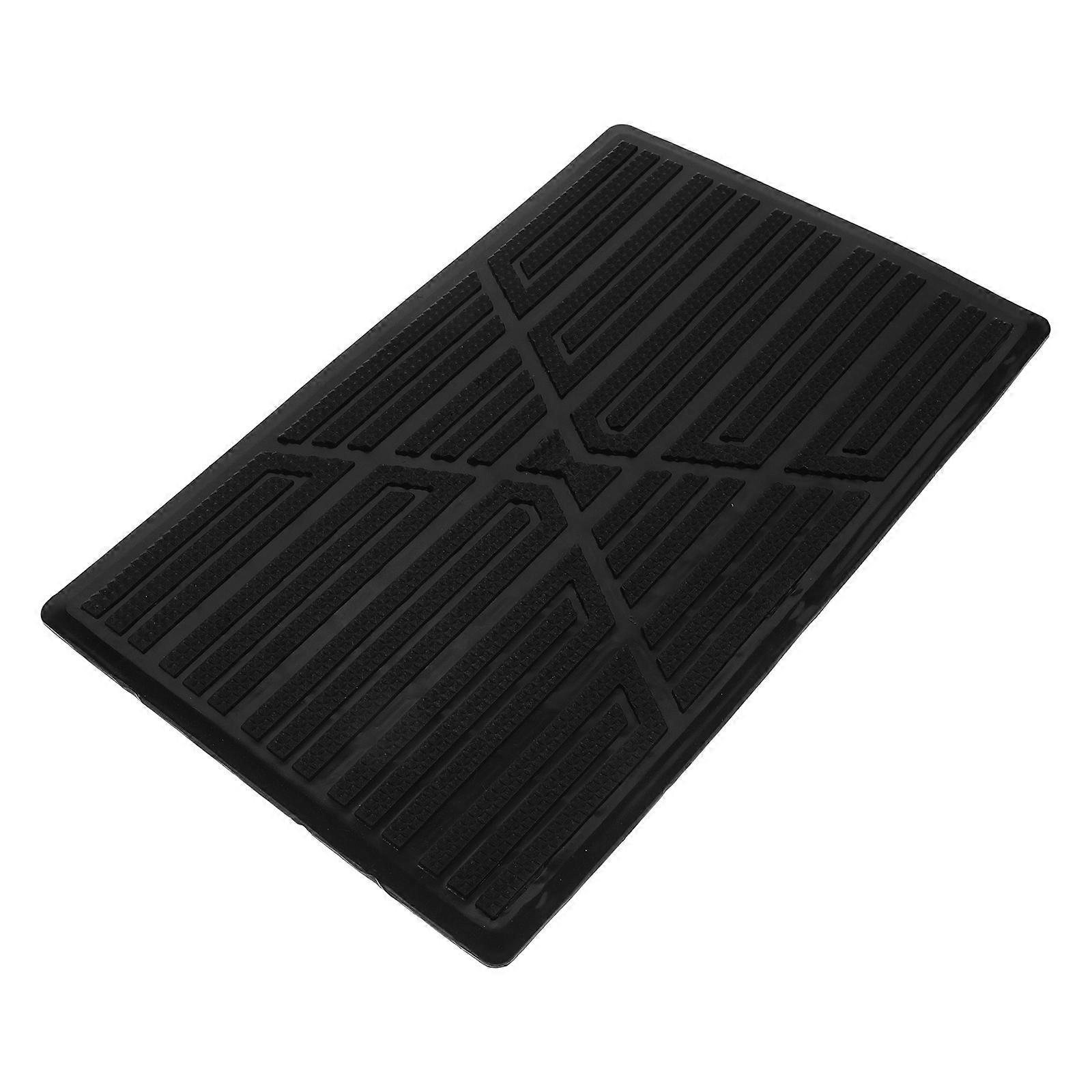 Adhesive Carpet Protector Rubber Floor Mats for Car Classic Style Flat Shape 23.00X15.00X0.80CM 1Pcs