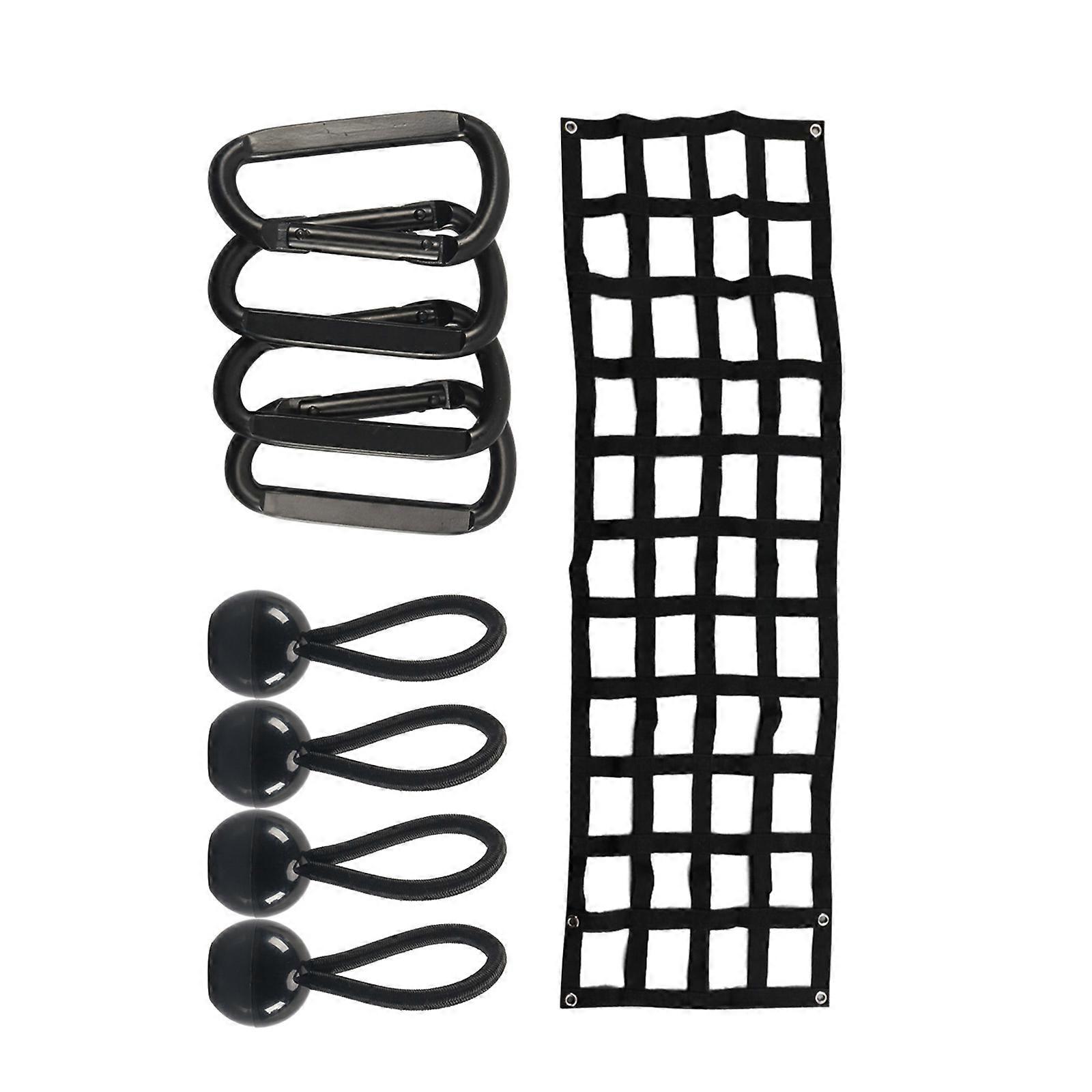 60x18in Tailgate Net for Pickup Truck Bed Heavy Duty Tailgate Cargo Netting Easy Installation Tailgate Mesh Black Multicolor