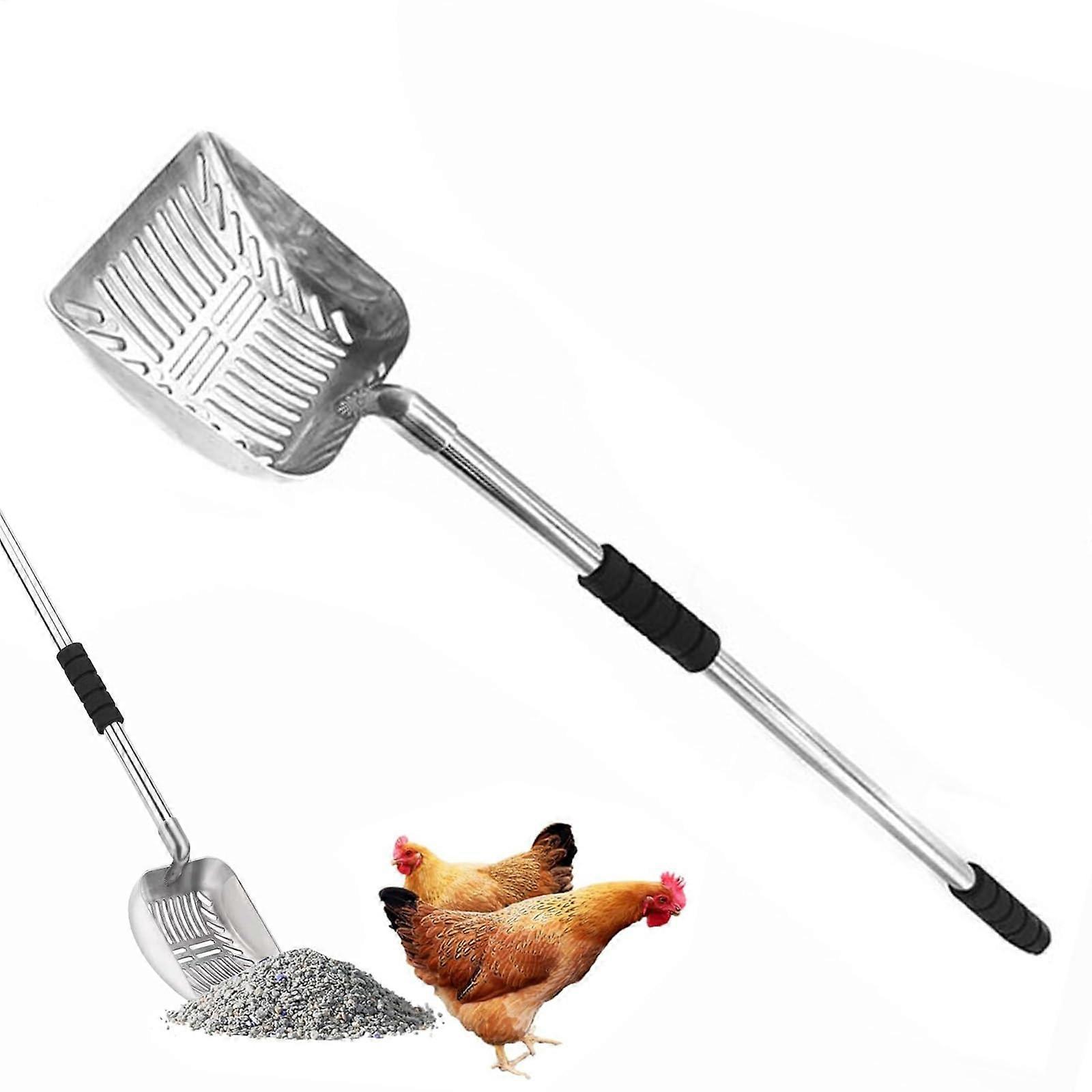 Cat Litter Scooper, Cat Strainer Scoop with Long Handle, Removable Litter Strainer Scoop