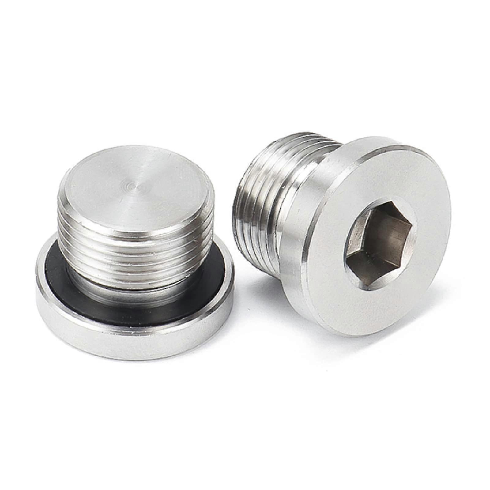 304 Stainless Steel Hex Socket Flange Plug, M20 x 1.5, with ED Ring, Screw Plug, Pipe Plug, Sealing Plug, M20 x 1.5 6 Pieces