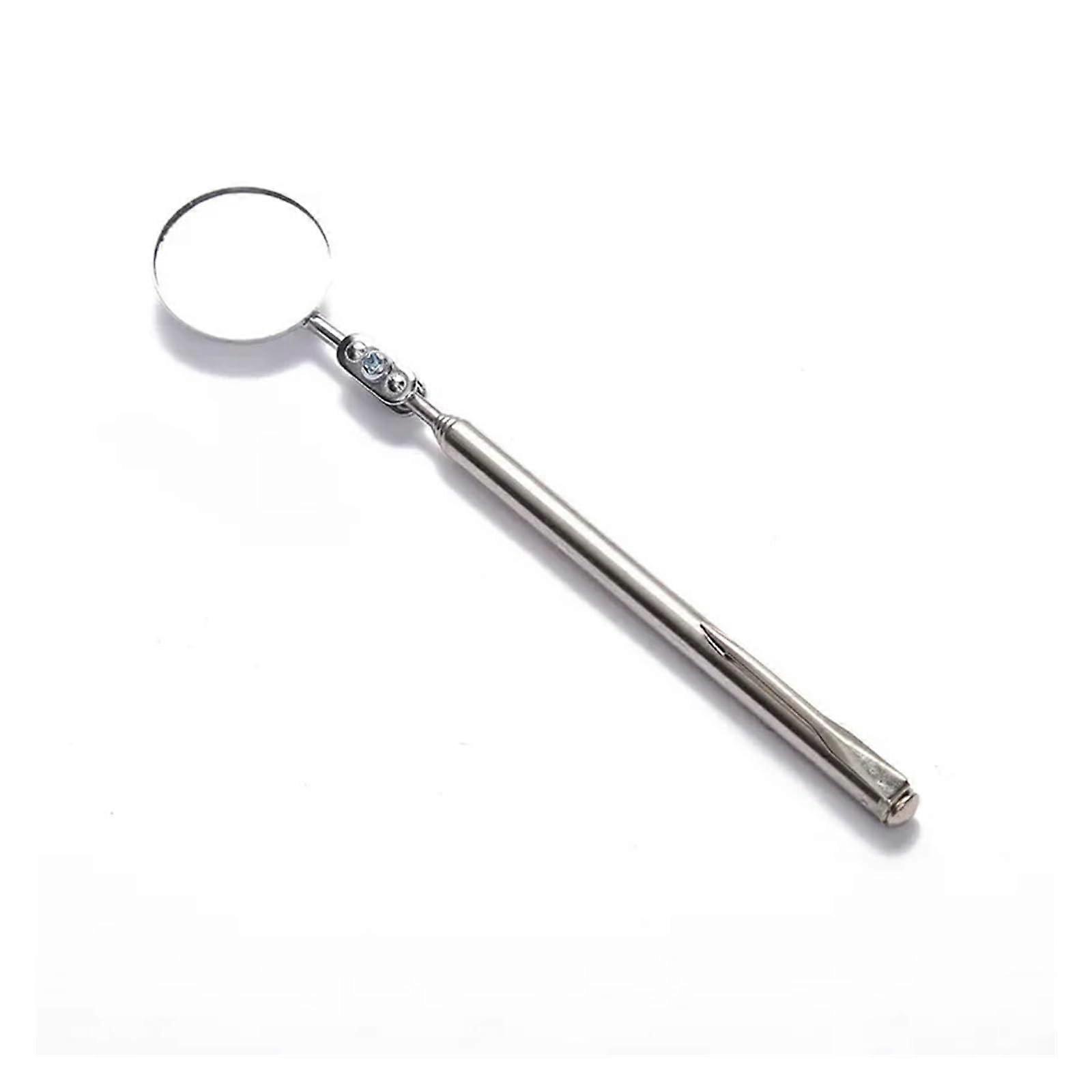 Portable Car Inspection Mirror With Telescoping Arm 30 Mm Round Mirror Angle Observation Wand Auto Detection Lens Tool