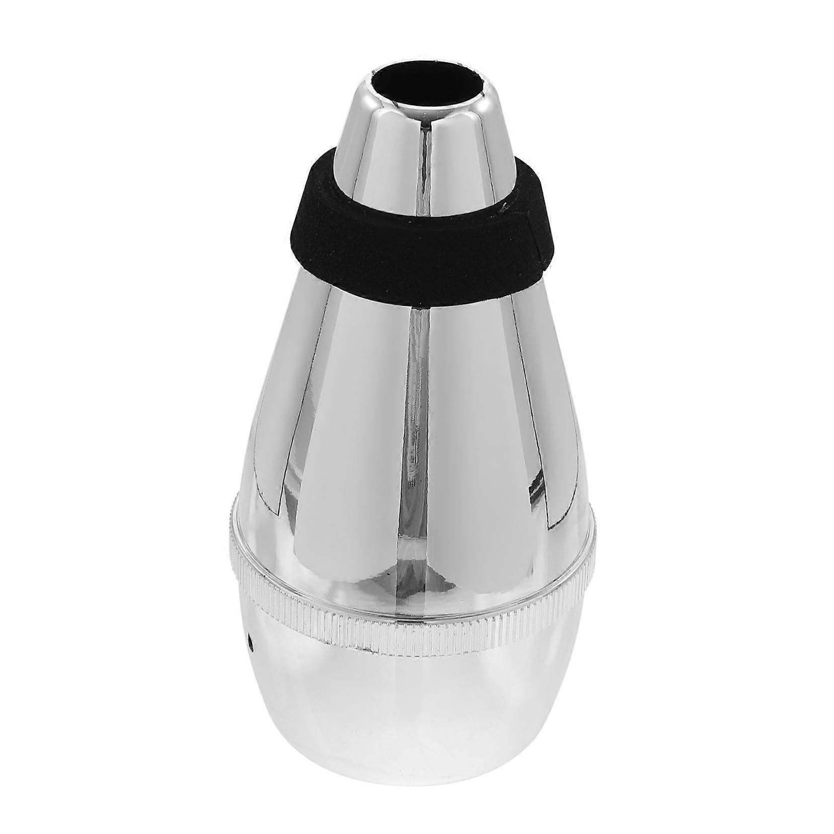 1 piece practical trumpet mute made of ABS with silver effect, effective for undisturbed practice