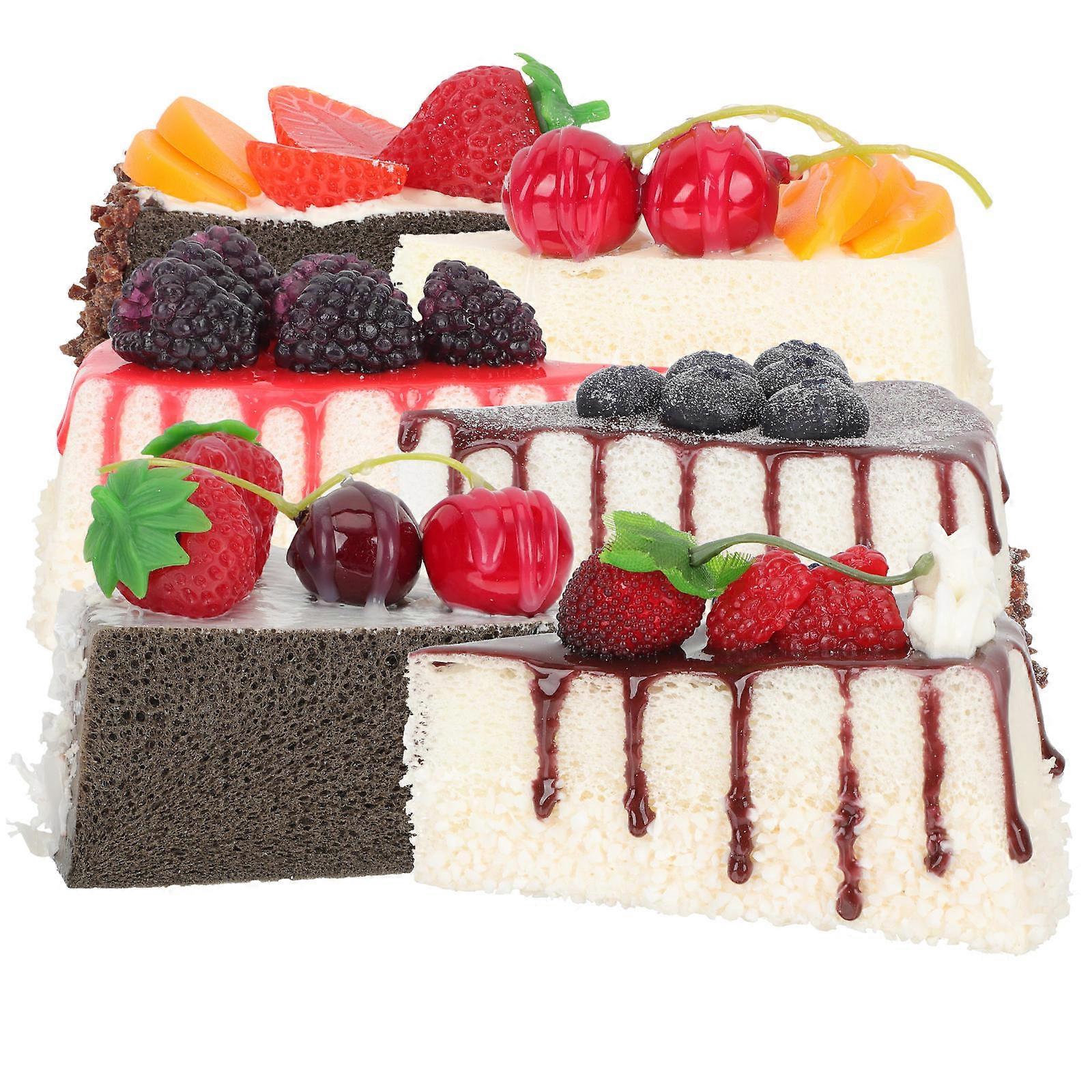 Faux Cake For Display 6Pcs Unique Simulated Cake Models Ideal For Food Enthusiasts In Homes And Restaurants With 10x8cm Size And Bright Color