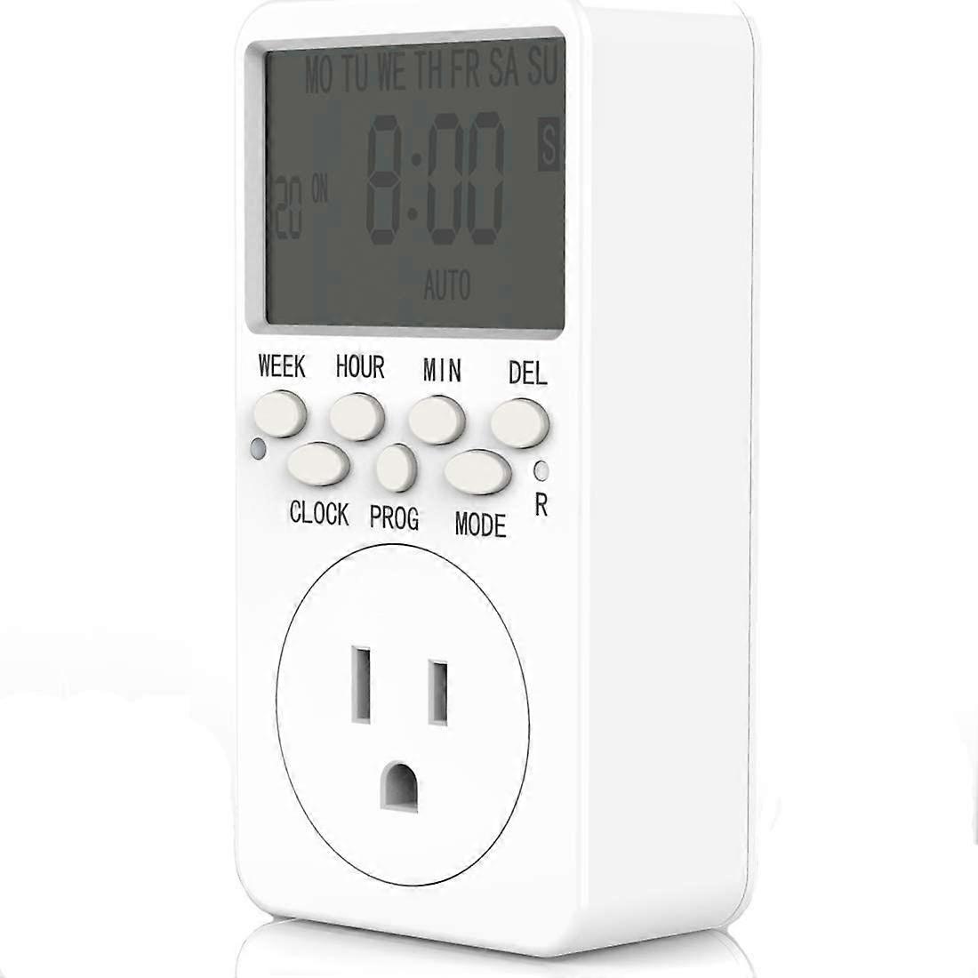 2025 Newest 7-Day Programmable Digital Countdown Socket Timer for 110V AC, Energy Saving I
