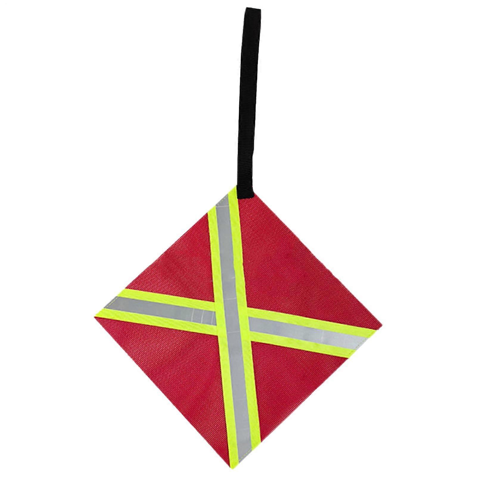 Boat Safety Flag Warning Flag for Canoe Trailer, Visible Reflective Signal Marker for Trailer Hitch Boats Bikes ATV Cars Tow Bar Four Sides