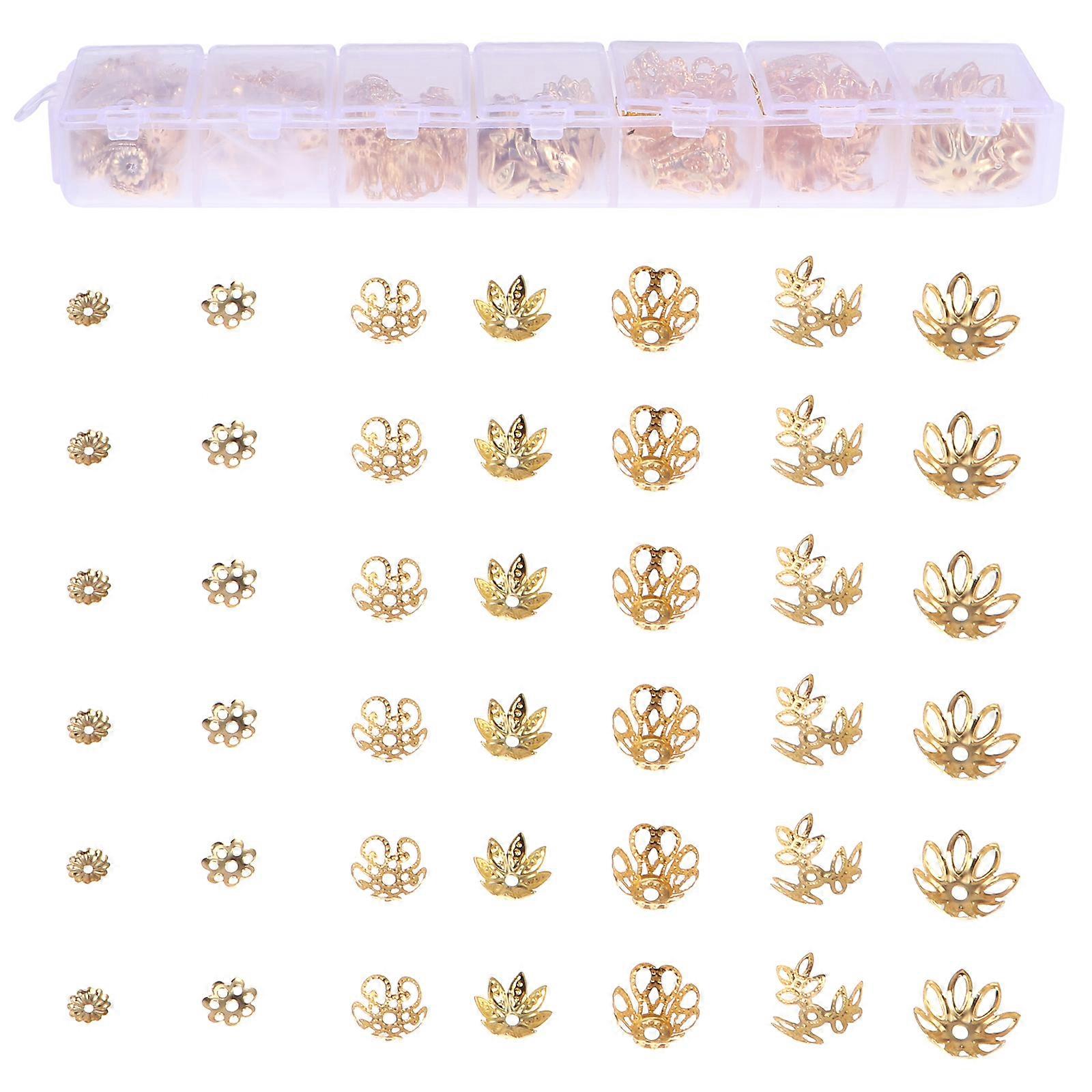 430Pcs Hollow Flower Design Alloy Bead Decorative Accessories For Craft Enthusiasts And DIY Lovers